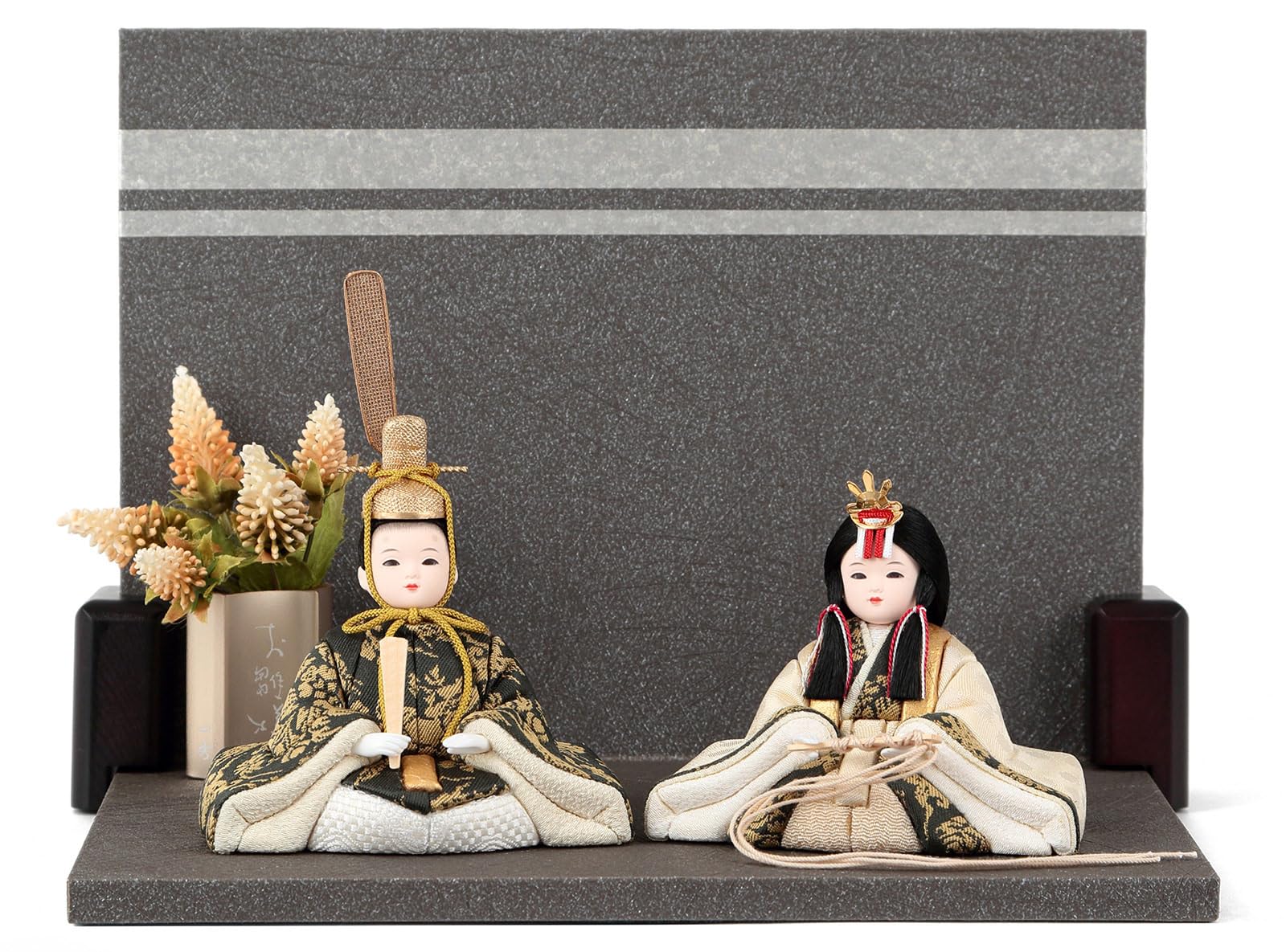 木目込人形　龍村織　平安雛　一秀作 木目込人形龍村織平安雛一秀作
