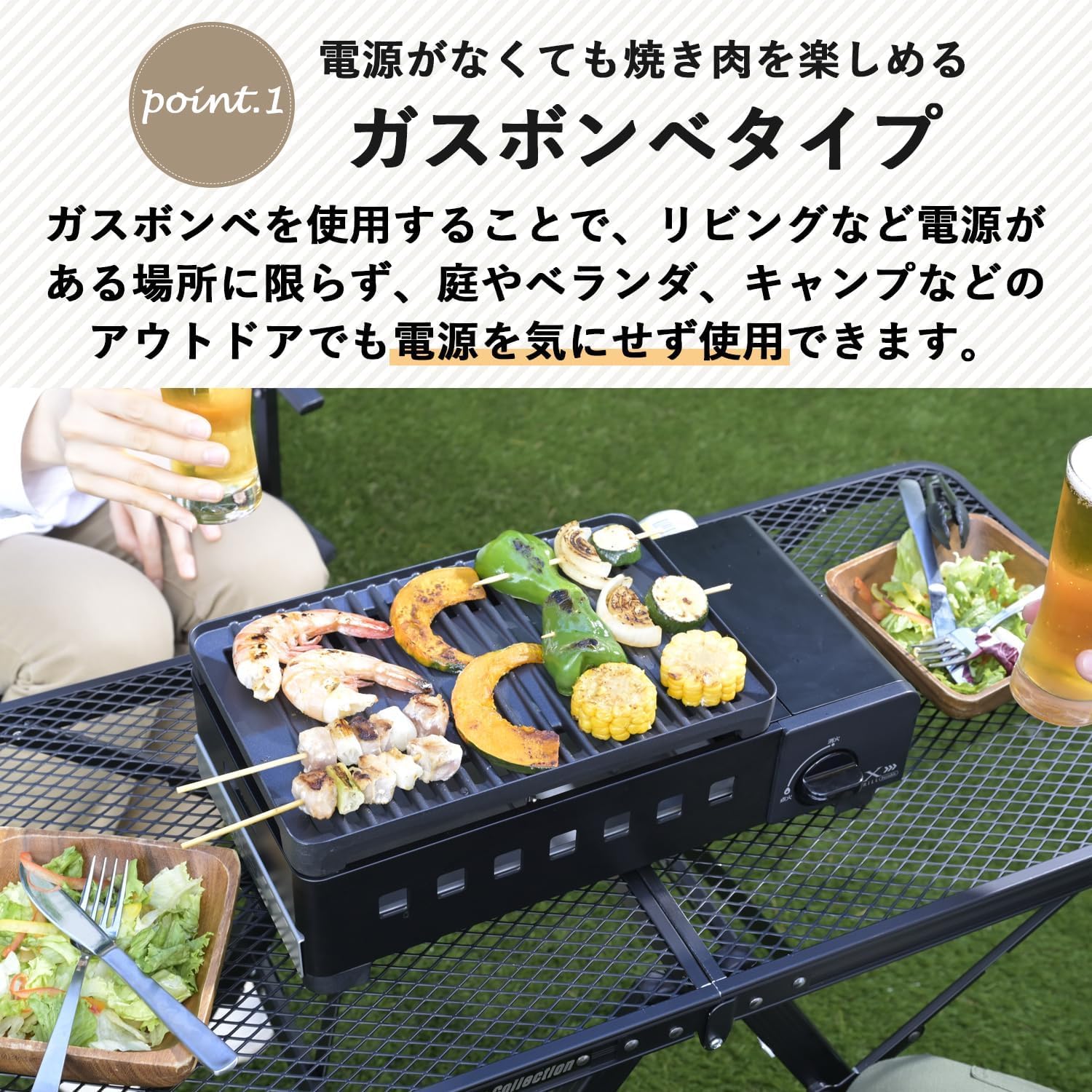 ヨ*ヨ様 新品グリル、ガス3点セット Amazon.co.jp: 【セット品】 [山善] 煙の少ない 焼き肉グリル
