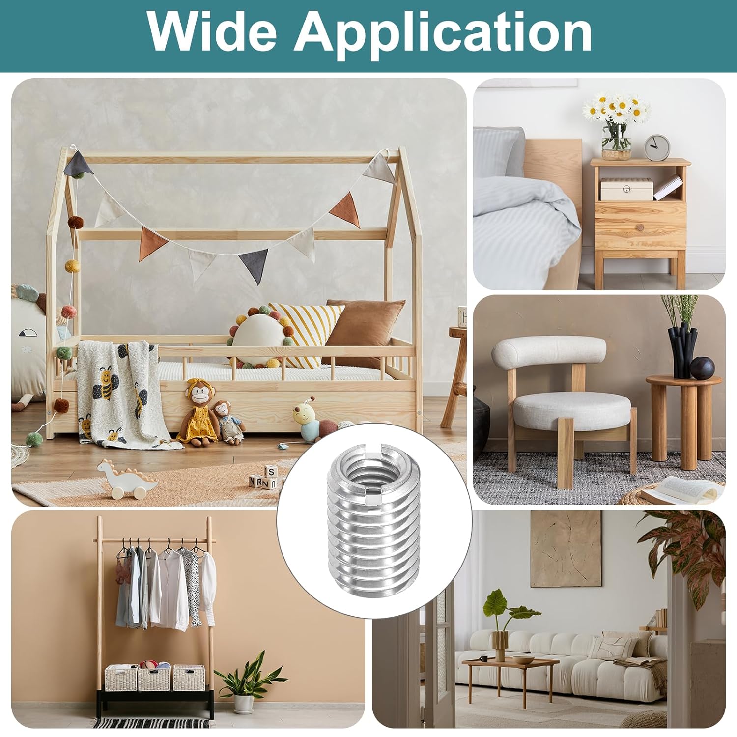 uxcell 25Pcs Threaded Inserts, M8-1.25x18 & M12-1.75x18 Stainless Steel 303 Screw Thread Sleeves Thread Repair Insert for Mechanical Equipment