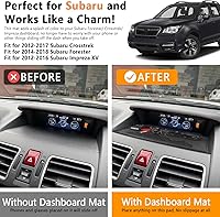 Vista 4 de Alfombrilla de salpicadero para accesorios Subaru Crosstrek 2012-2017, Forester 2014-2018, Impreza XV 2012-2016, almohadilla interior antideslizante