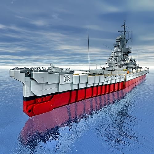 Miniatura 9 de General Jim's Deluxe Edition USS Missouri Battleship - Juego de construcción de 2,631 piezas WW2 Iowa clase con pistolas giratorias, radar, misiles
