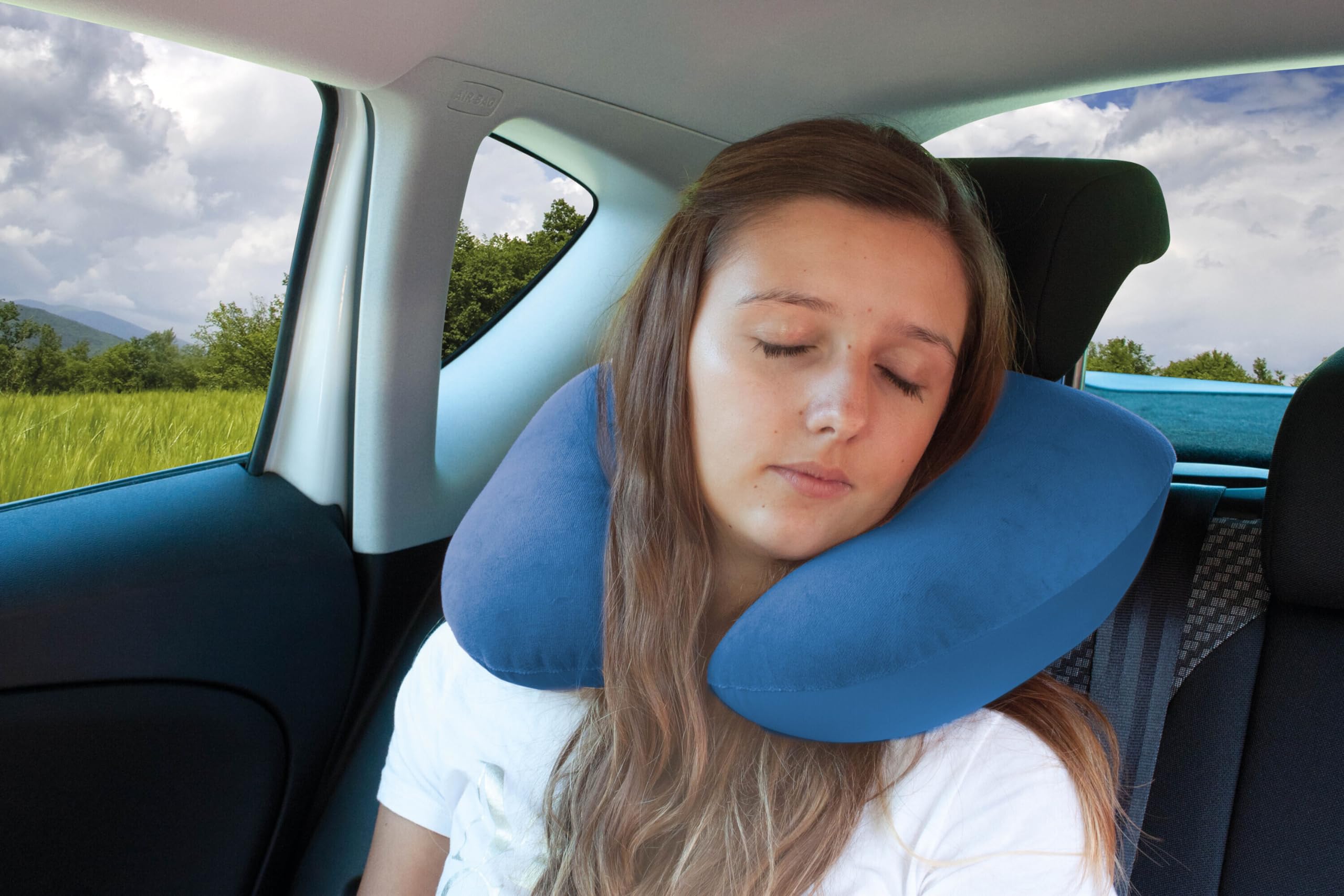 Almohada de viaje WALSER 30811, almohada de viaje 2 en 1, cojín de apoyo para el cuello