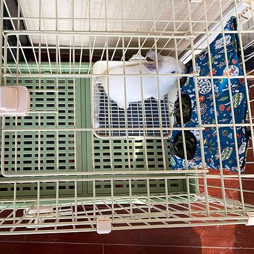 Miniatura 7 de Bolsa de alimentación de heno para conejos, comedero de heno para jaula de animales pequeños, dispensador de heno para conejos, conejillos de