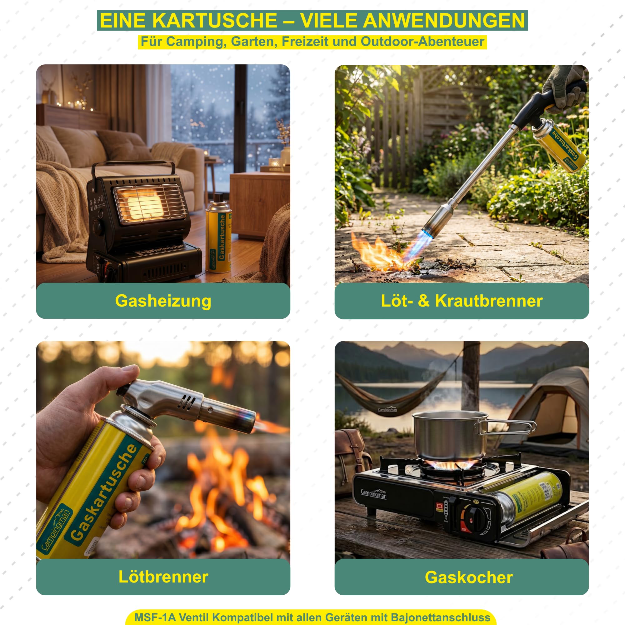 Campingman® Wkłady gazowe 227 g (8)