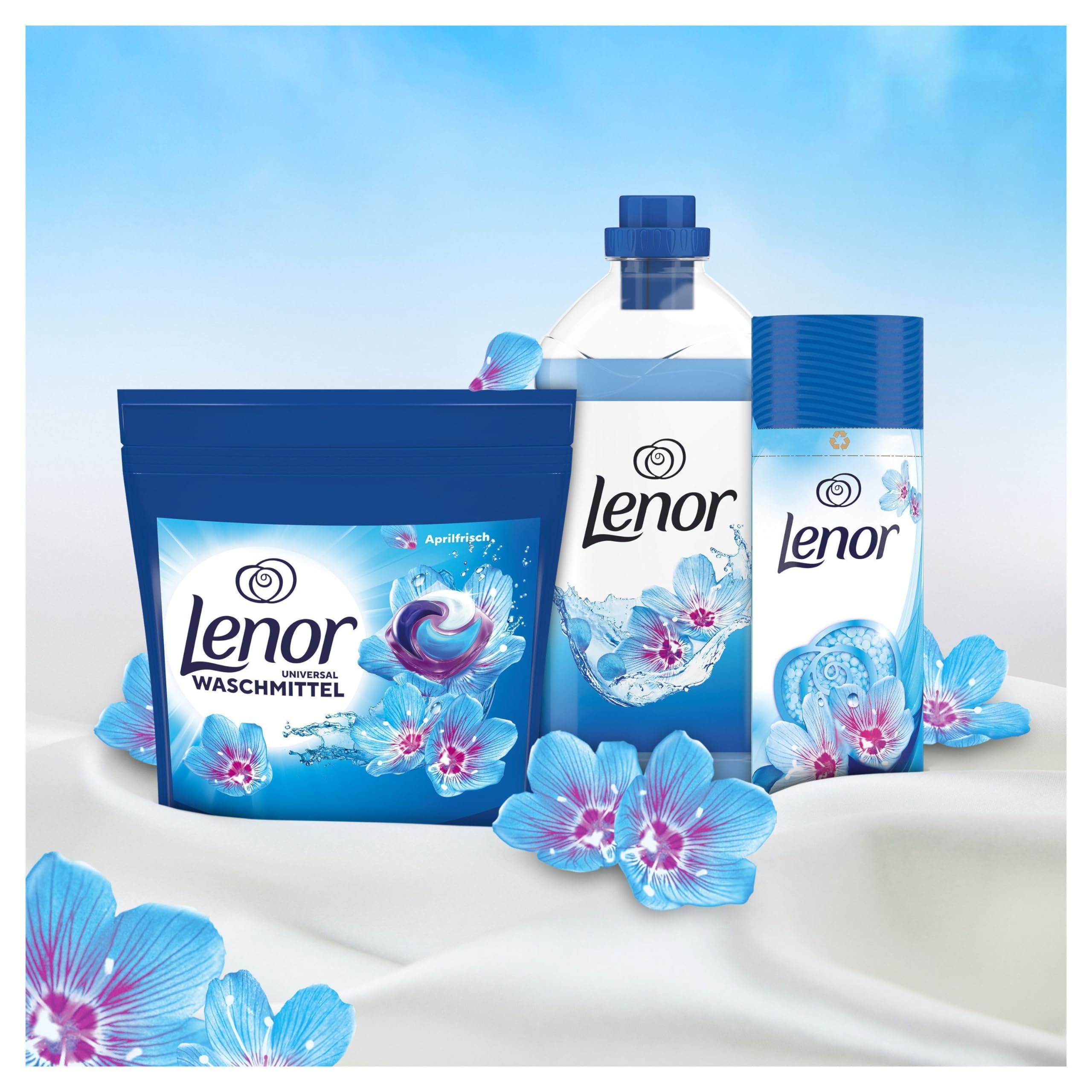 Lenor Waschmittel PODS All-in-1, 104 Waschladungen, Universal Aprilfrisch, 3-mal länger anhaltende Frische & Tiefenreinheit auch bei Kaltwäsche