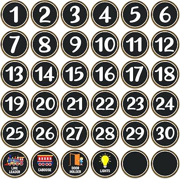 JUESMOS Boho Number Stickers Number Spot Markers Stickers 36PCS | Number Spots for Classroom Floor Classroom Line-up Number Dots Sticker Markers for Back to School Kindergarten Preschool