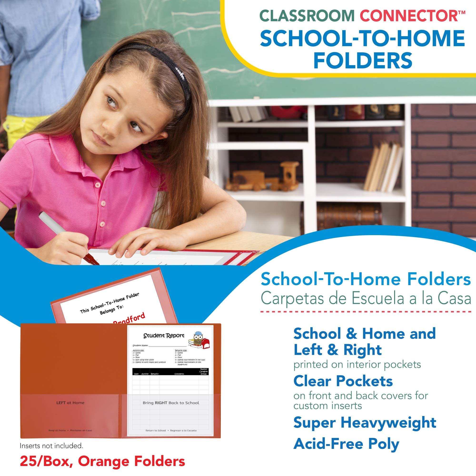 Snapklik.com : C-Line Classroom Connector School-to-Home Folders ...
