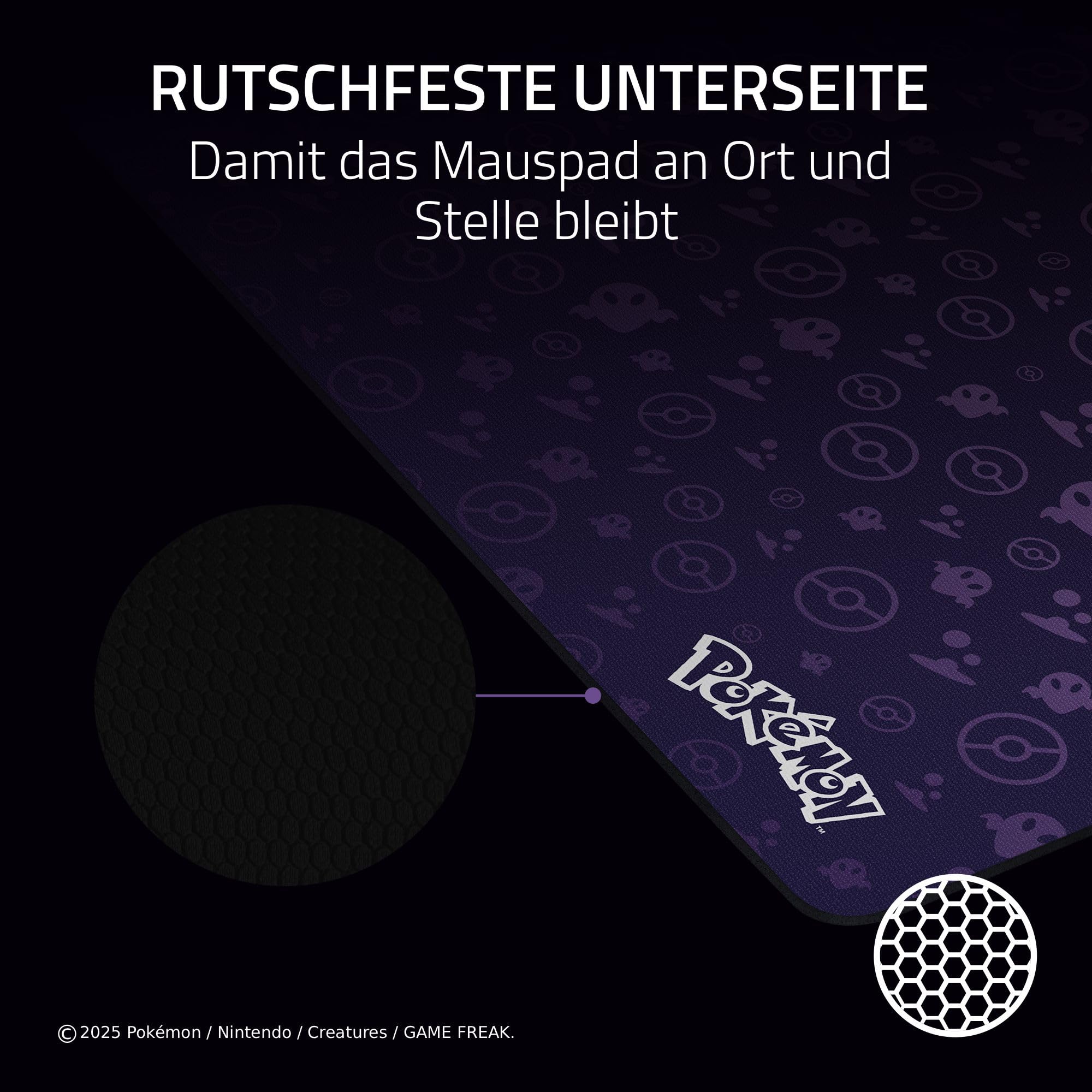 Razer Gigantus V2 XXL Pokémon Gengar - Gaming-Mauspad für Geschwindigkeit und Kontrolle - Mikrogewebeoberfläche - Dicker Gummischaum - rutschfeste Unterlage - 940 x 410 x 3 mm | Pokémon Gengar