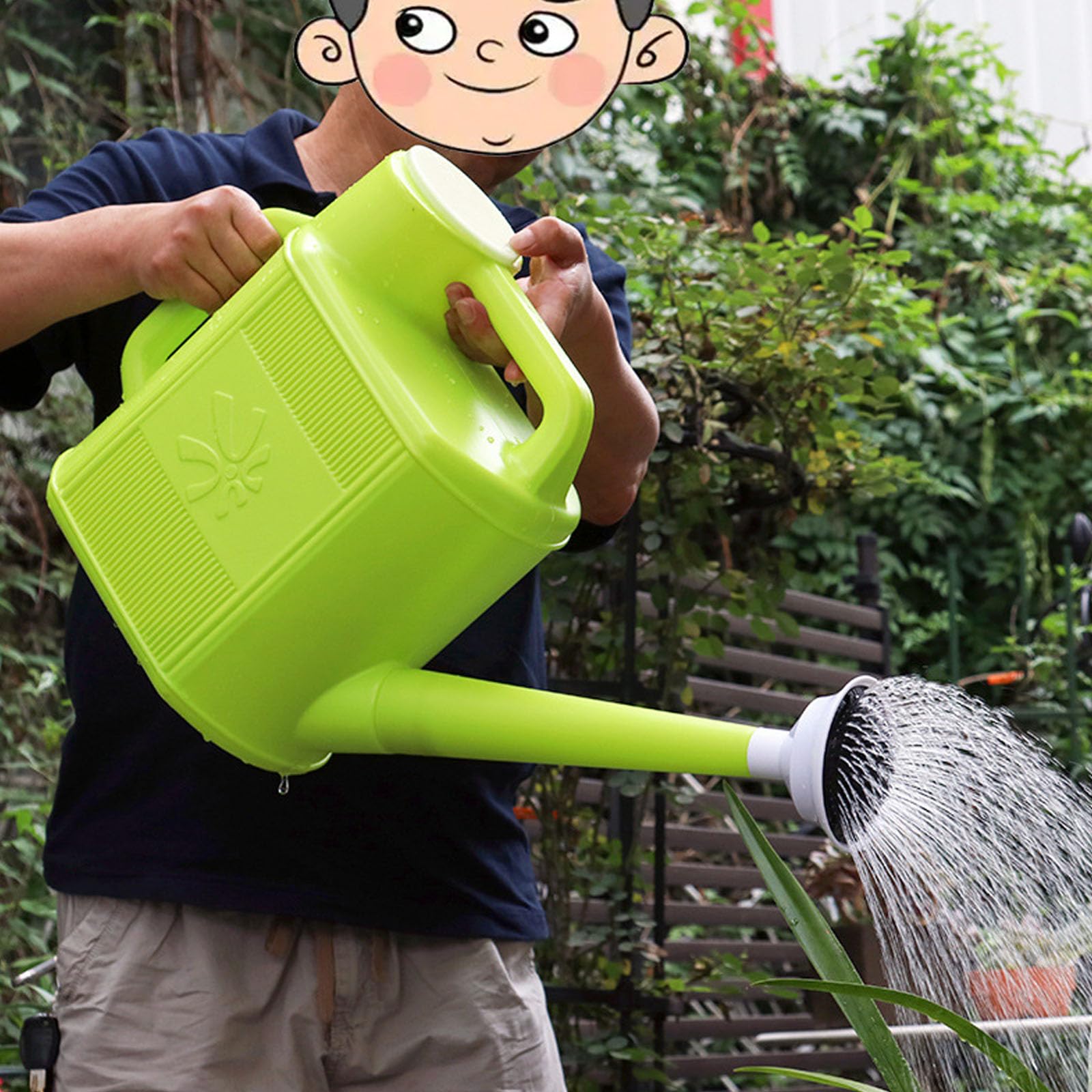 Arrosoir en Plastique 10 L, Petit arrosoir de Jardin avec poignée Confortable, Bec Long pour intérieur et extérieur, arrosage Multifonctionnel Amovible
