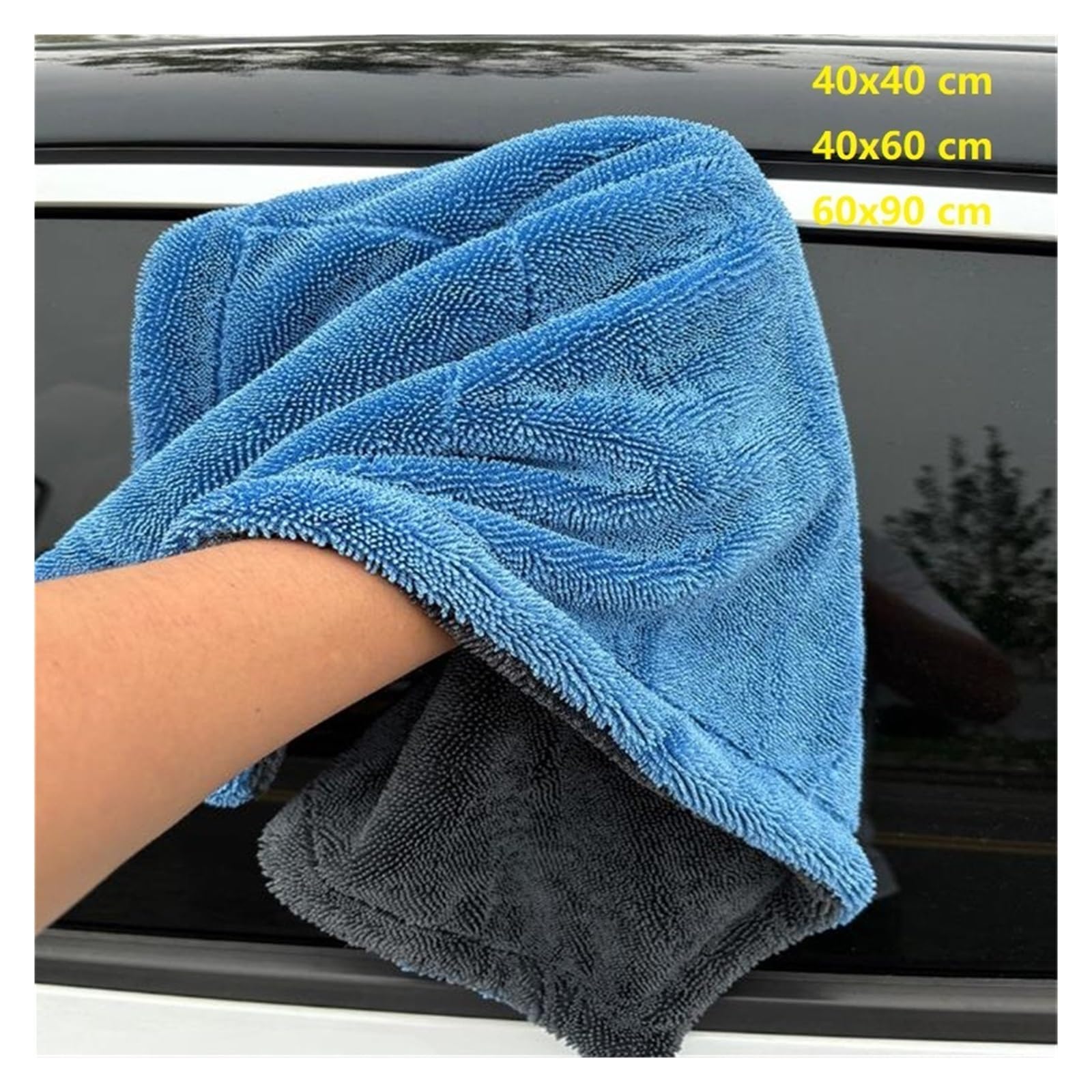 1200GSM Ultra Absorbent Microfiber Car Wash Towel - Double-Sided Cleaning Drying Cloth for Cars 1 Piece 1 pcs-6 — view 2