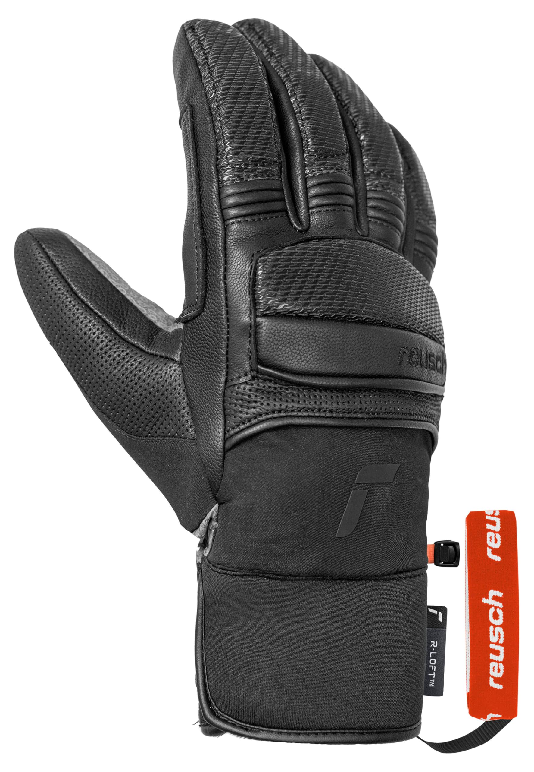 Reusch Alpine Master Unisex Skihandschuhe – Wasserabweisende & Winddichte Winterhandschuhe mit Ziegenleder, Knöchel- & Fingerpolsterung, Warm, Atmungsaktiv, Robust