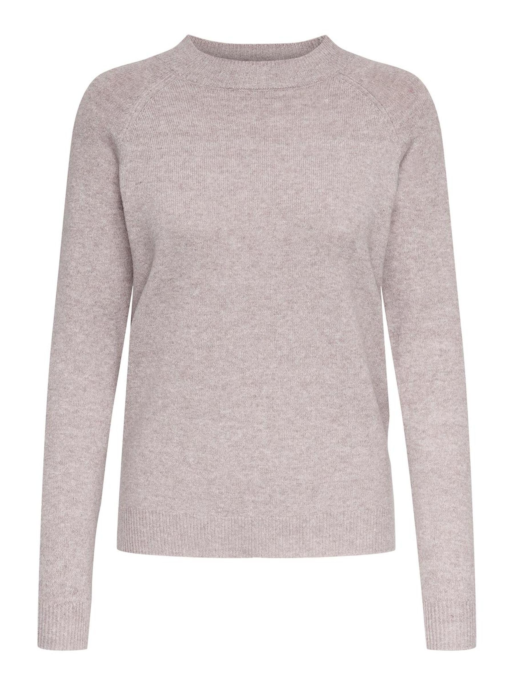 Only Women's Woodrose/Detail:w. Melange Onlrica Life L/S Pullover Knt Noos Pullover Sweater, S