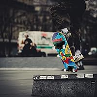 Vista 7 de Patinetas para principiantes, 31 x 8 pulgadas, patineta completa para niños, adolescentes y adultos, 7 capas de madera de arce canadiense de doble