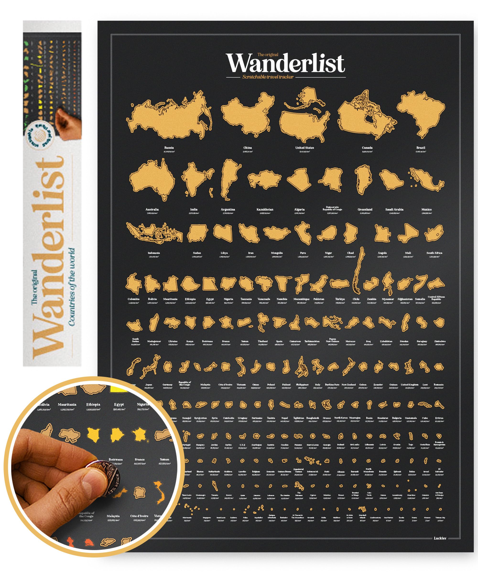 Mappamondo Grattare Mappamondo Da Grattare Luckies - Mappa Del Mondo Per Viaggiatori, Decorazione Scrivania Mappa Del Mondo Con Puntine