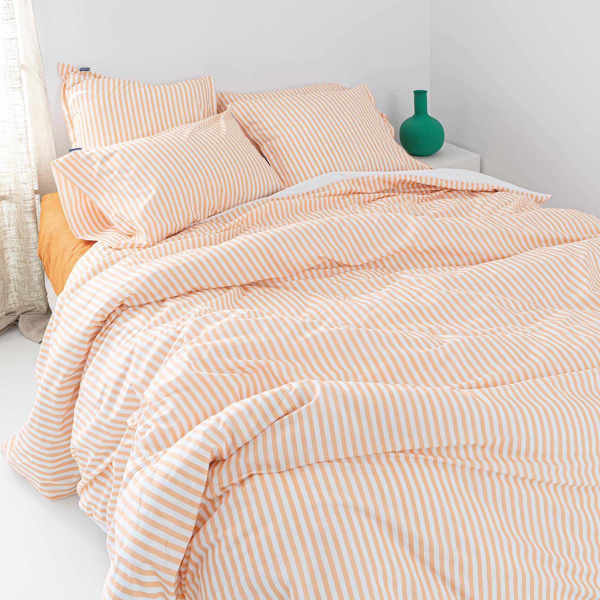 Housse de couette 260x240 cm pêche idéale pour ne plus manquer de couette