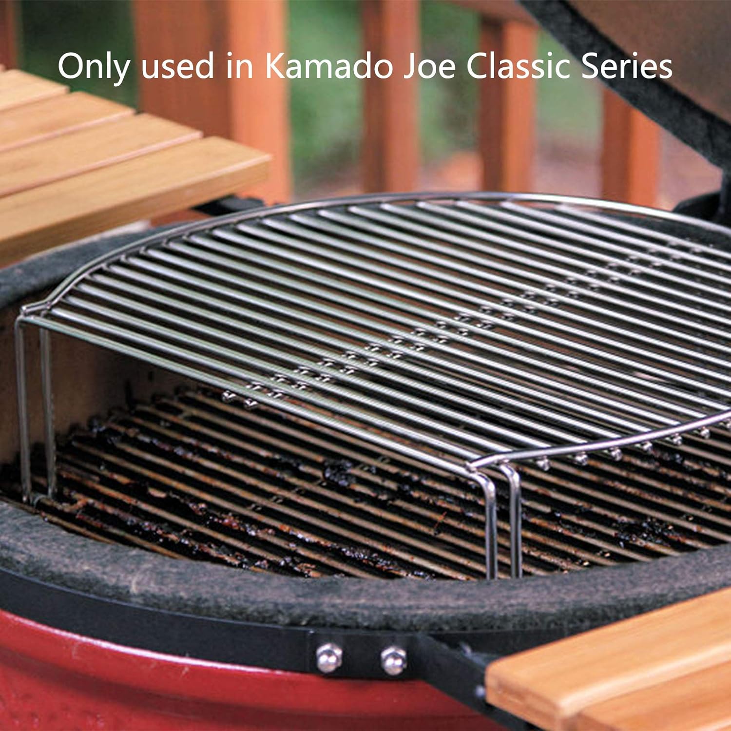 Vankey Grill Expander Rack Increase Grilling Surface Fit for Kamado Joe KJ-SCS Classic Stainless Steel