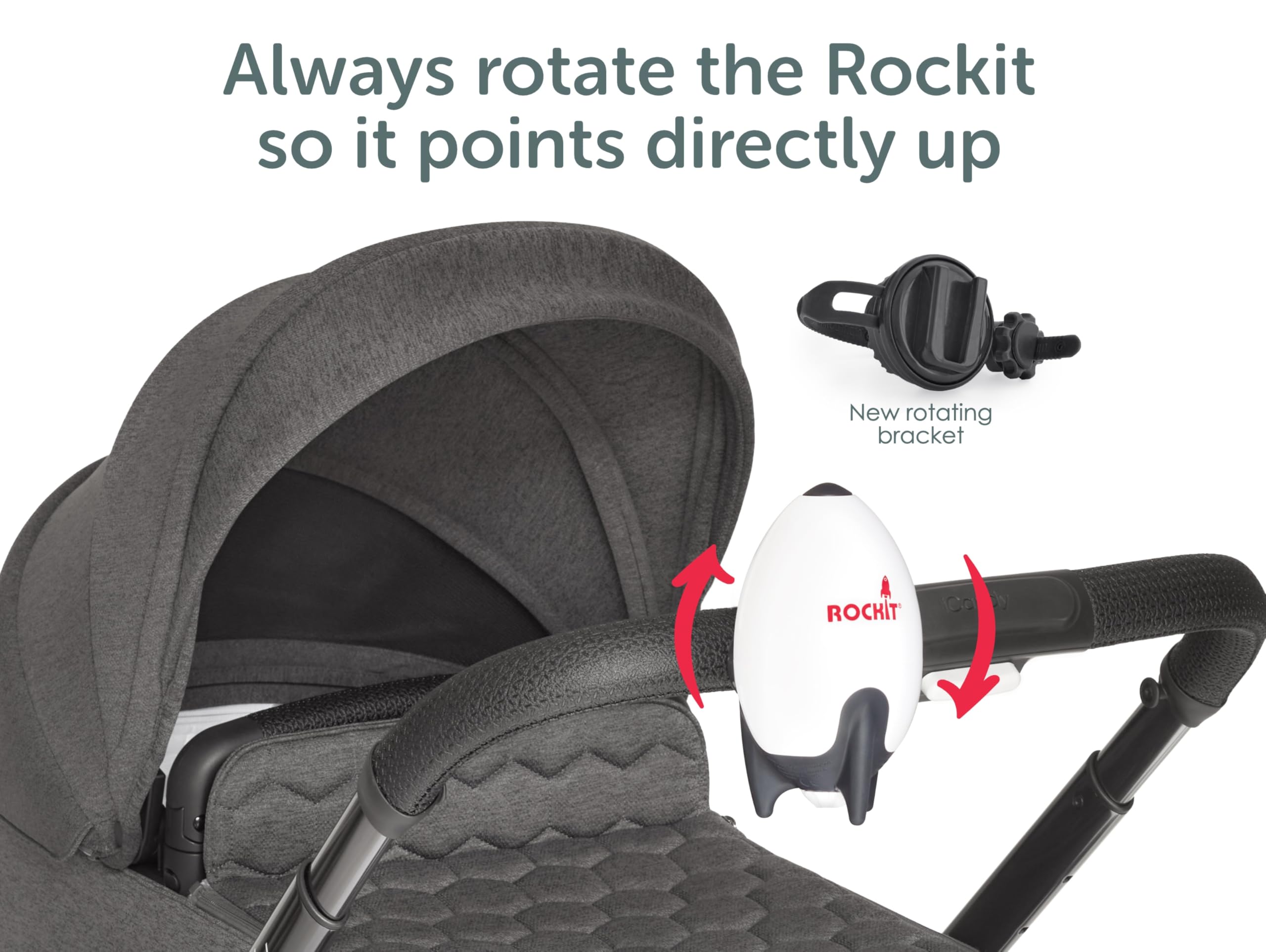 Image secondaire de Rockit Rocker - Support extra universel (rotatif) - Support supplémentaire pour deuxième poussette ou poussette - Compatible ave