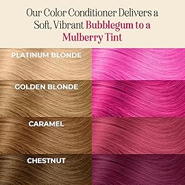 INH Semi Permanent Hair Color | Color Depositing Conditioner | Pink Hair Dye | No Bleach, No Peroxide Temporary Flamingo Topaz Tint for Women, Men | Vegan, Ammonia Free, Sulfate Free, Ready to Use 6oz