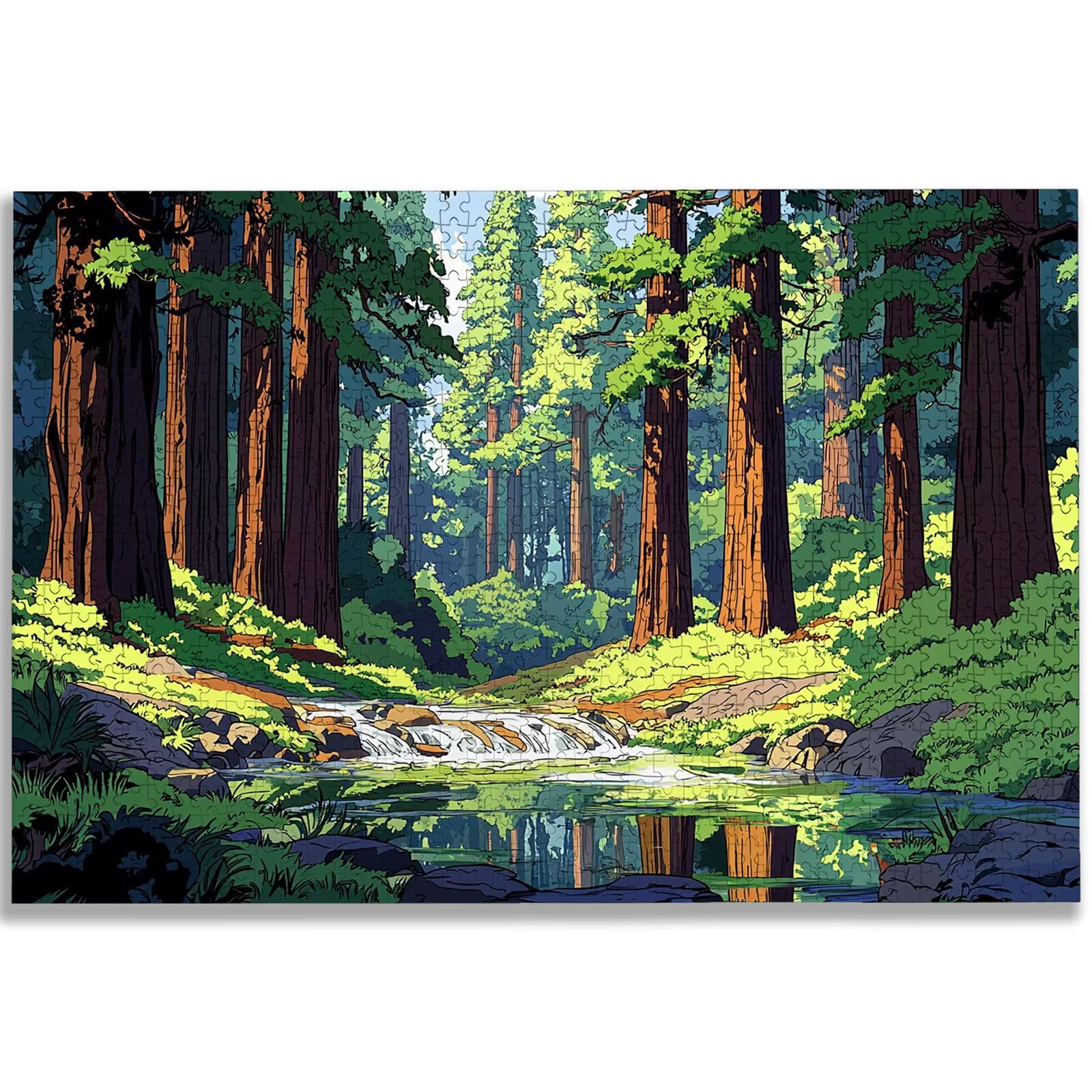 Puzzle 5000 elementów, las, 5000 elementów, krajobraz, drewniane puzzle dla dorosłych, trudne puzzle, dla całej rodziny, drewniane puzzle do dekoracji pokoju, prezenty, -2922