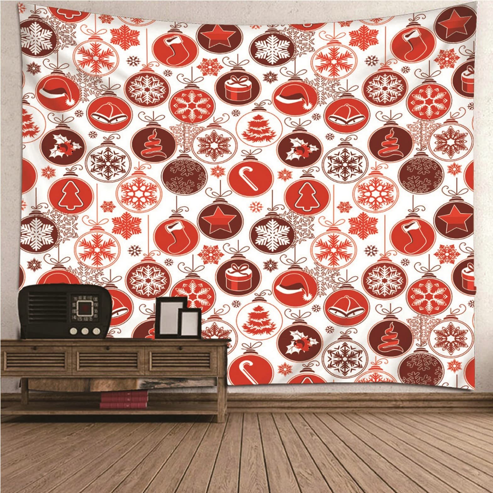 Ethereval Wall Covering Carpet Tapestries Hangings Aesthetic Christmas Pattern Tapestry Custom Cool For Men Trippy White Red Wall Fabric Decorations 350x250cm