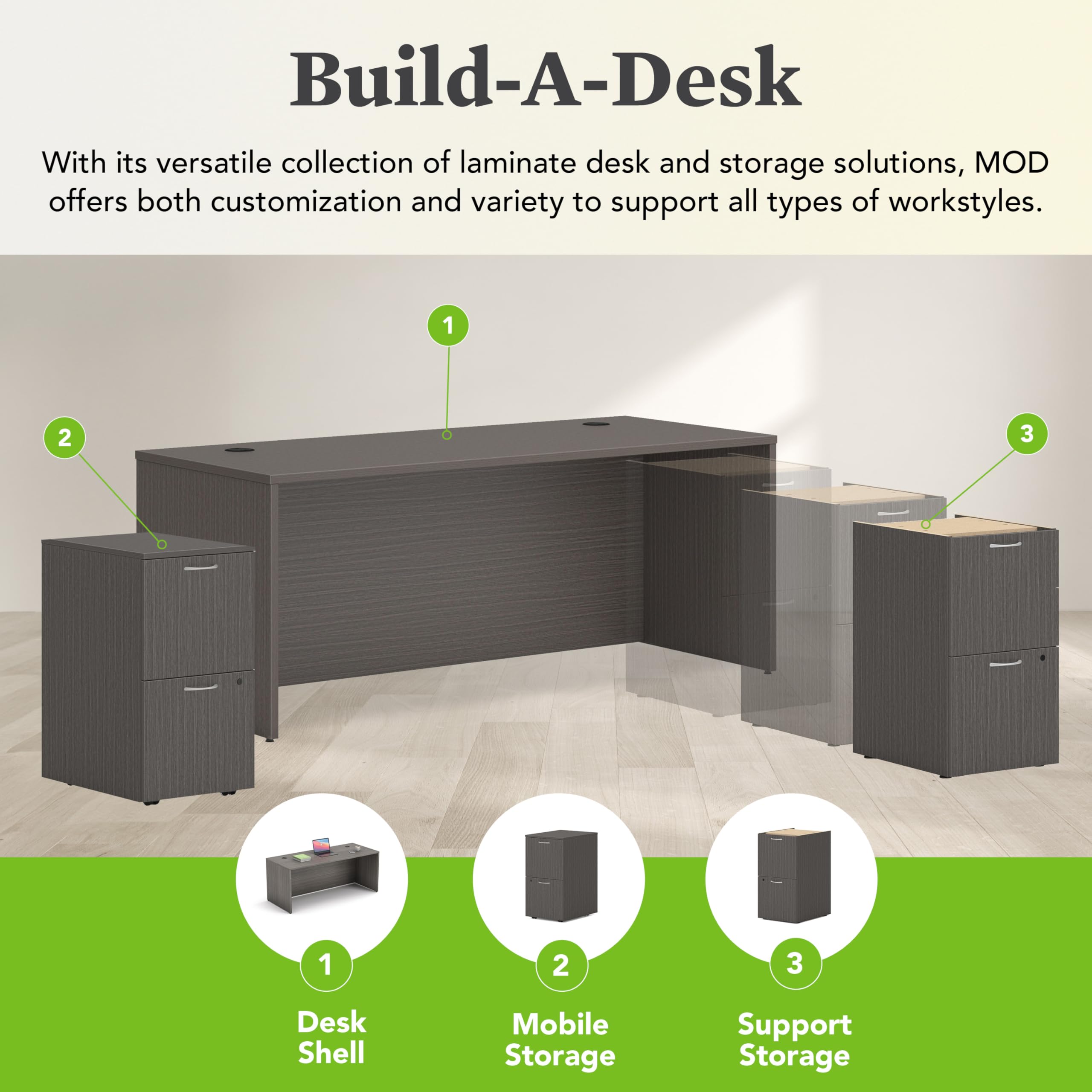 Amazon.com: HON MOD Executive Desk 72-Inch Large Computer Desk