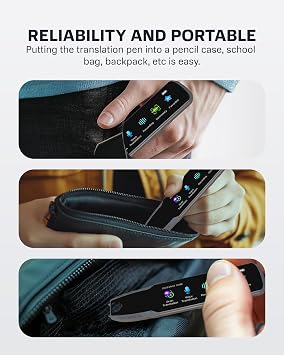 Language Translator Pen for Dyslexia - Offline & Online Reader Pen Supports Real-Time Scan to OCR Text & Voice Translation, 112 Online Languades Dictionary Pens for Meetings, Learning, Students