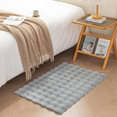 Amazon Basics Indoor Area Rug, 3D Bubble Washable Home Decor