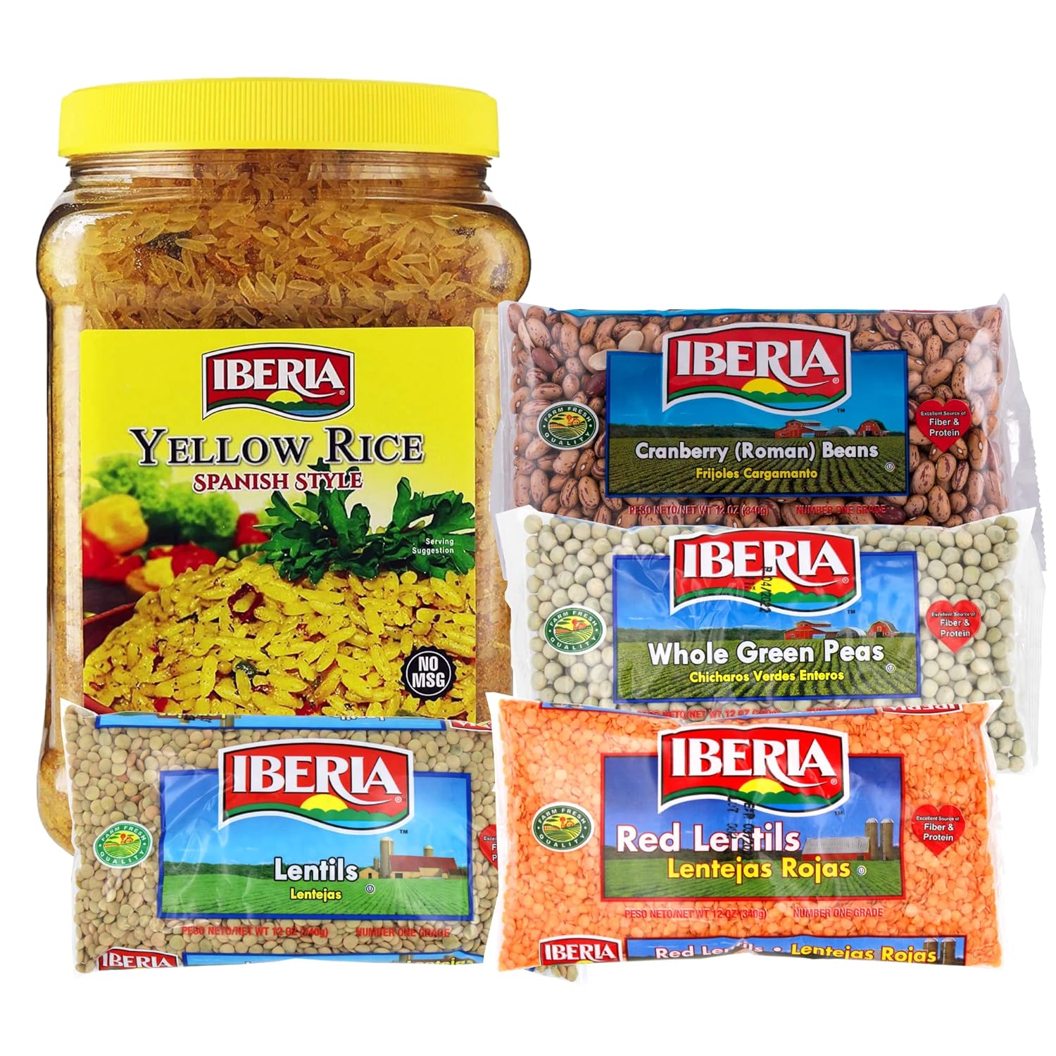 Iberia Dry Beans and Rice Variety Pack Dry Lentils 12 oz