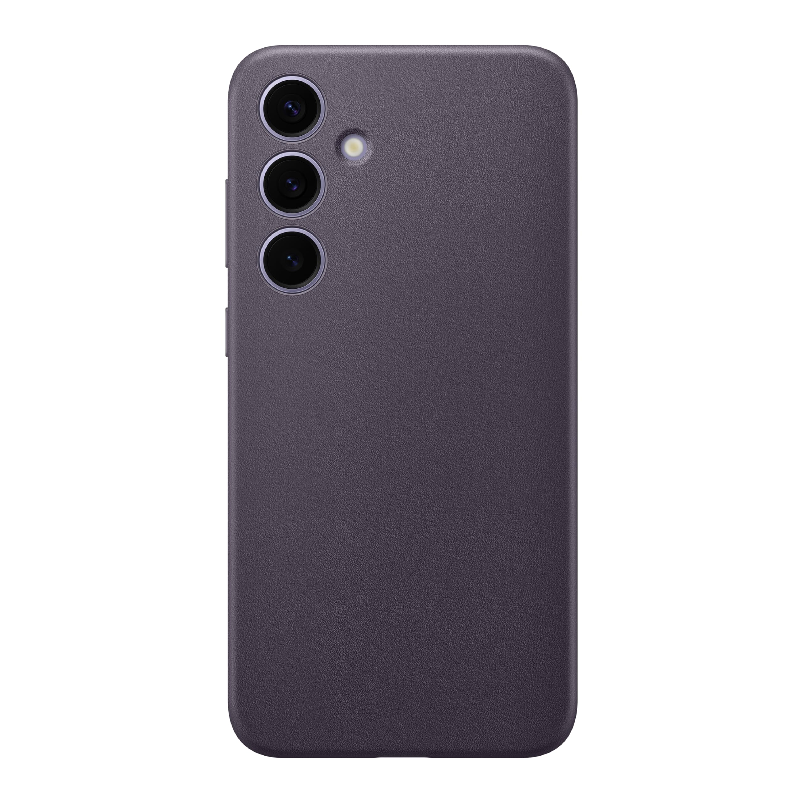 SAMSUNG Galaxy S24+ Plus Vegan Leather Phone Case, Protective Cover with Soft Touch, Elegant Design, Scratch Protection, US Version, GP-FPS926HCAVW, Dark Violet