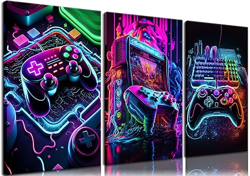 BGFCE Game Room Decor Set of 3 - Neon Gaming