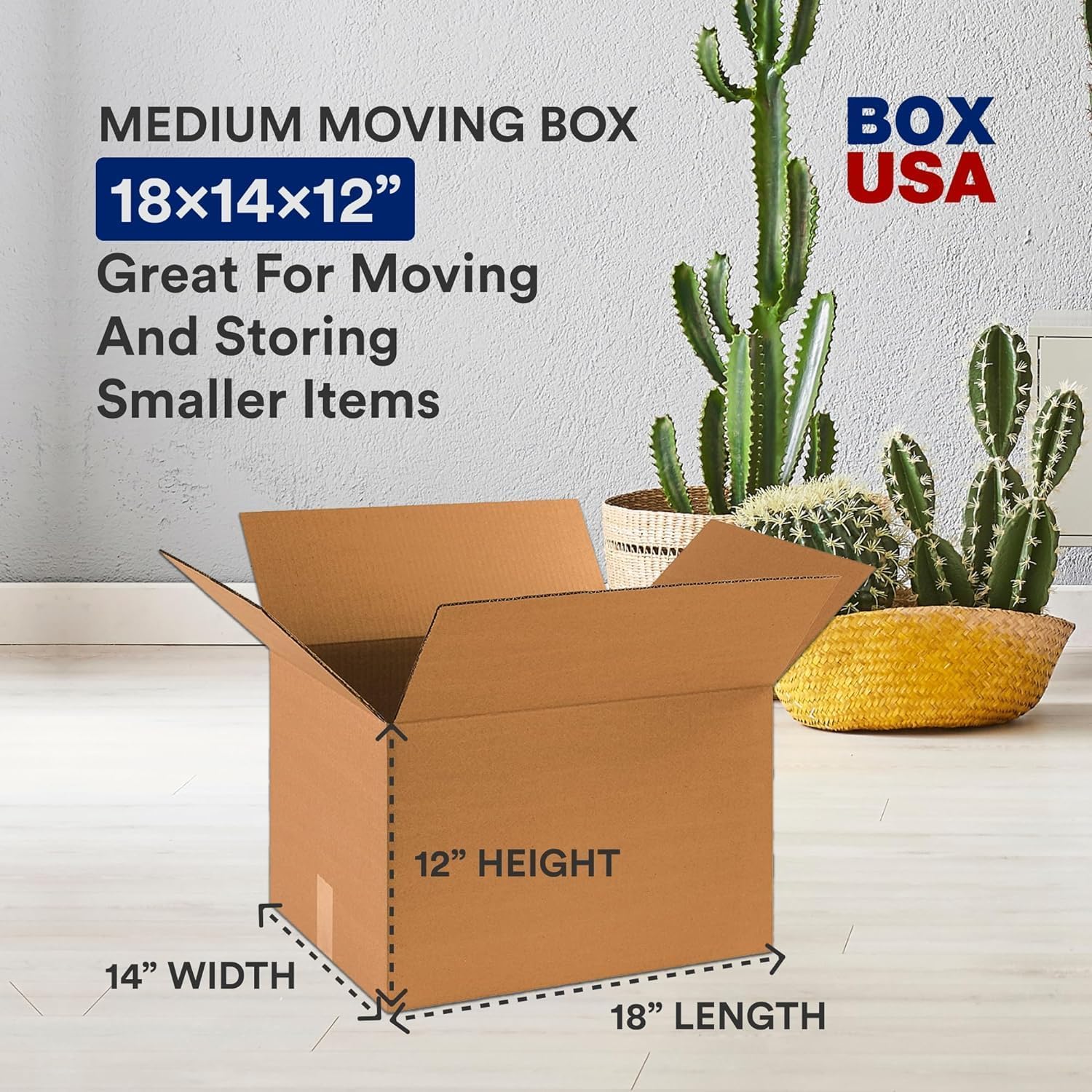 BOX USA Moving Boxes Large 20"L x 20"W x 15"H 12-Pack - Corrugated Cardboard Box for Shipping, Mailing, Packing, Packaging and Storage: Medium 20-Pack w/2 Tape Dispensers