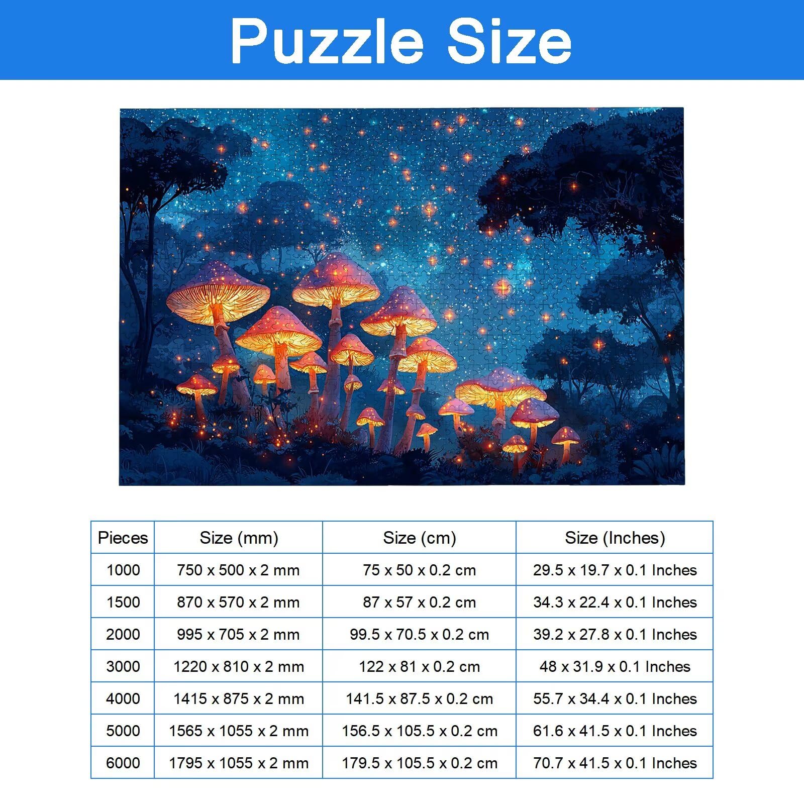 Puzzle 6000 Teile, Fantasie Puzzle 6000 Teile Erwachsene, Klassische Puzzles Pilz, Holzpuzzle Erwachsene, Puzzlespiele für Die Ganze Familie, Geschenke für Frauen, Geschenke für Männer, Dekor, -8751
