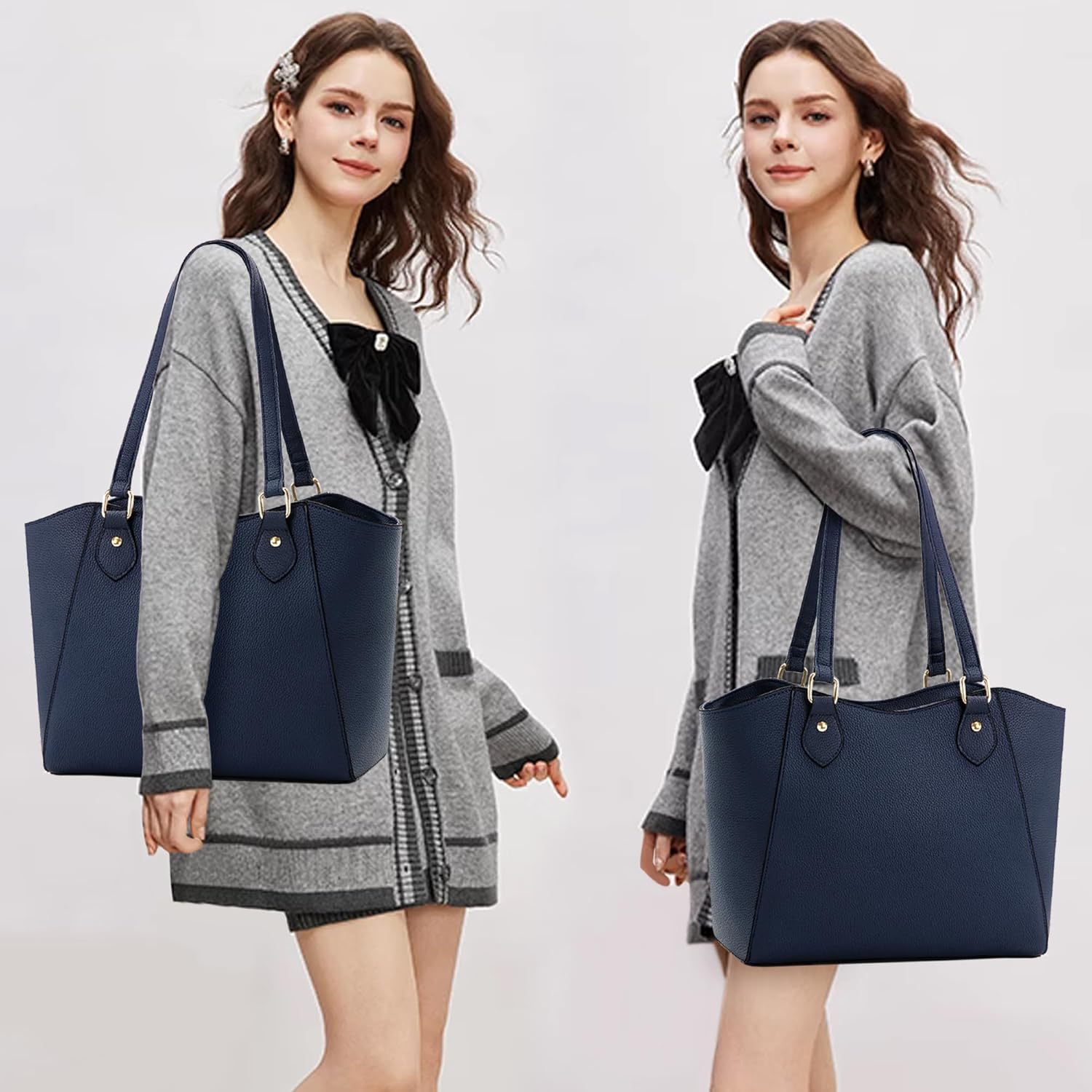 CHICAROUSAL Tote Bag for Women Large Handbags and Purses for Women PU Leather Womens Shoulder Bags - Image 2