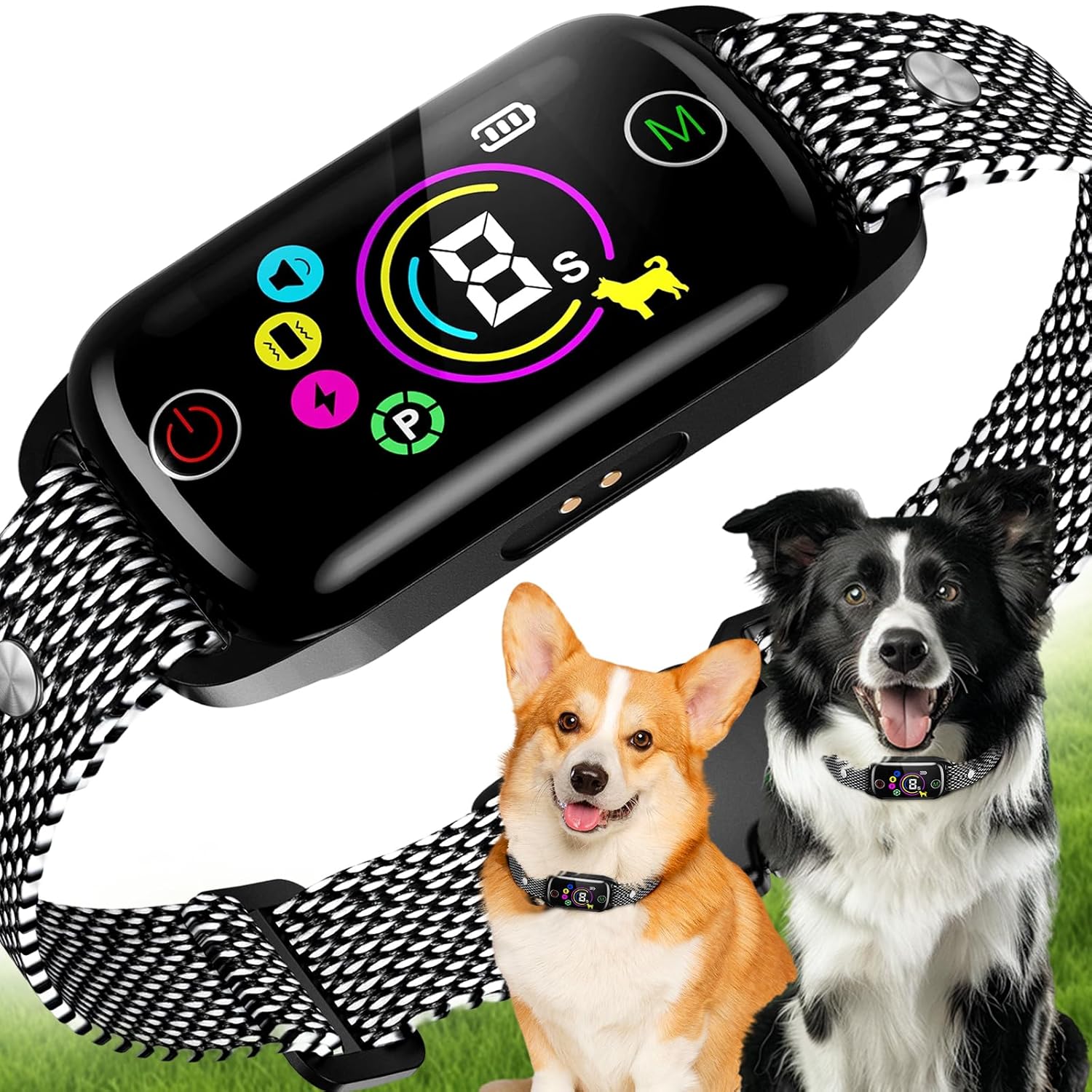 Dog Bark Collar for Large Medium Small Dogs Smart Automatic AI Bark Collar for Dogs Effective Anti-Barking Training