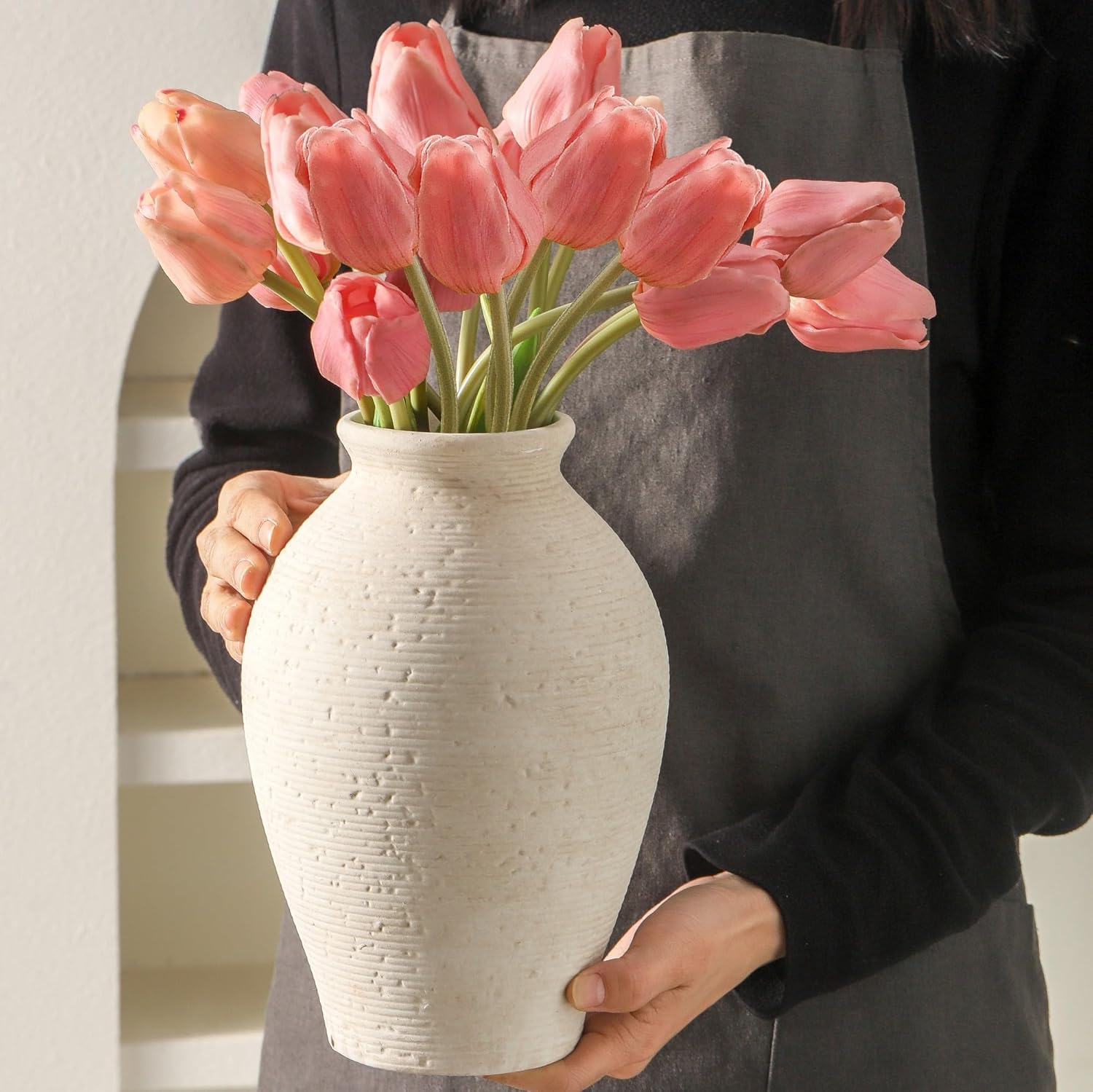 Charming Rustic Ceramic Vase for Versatile Home Décor