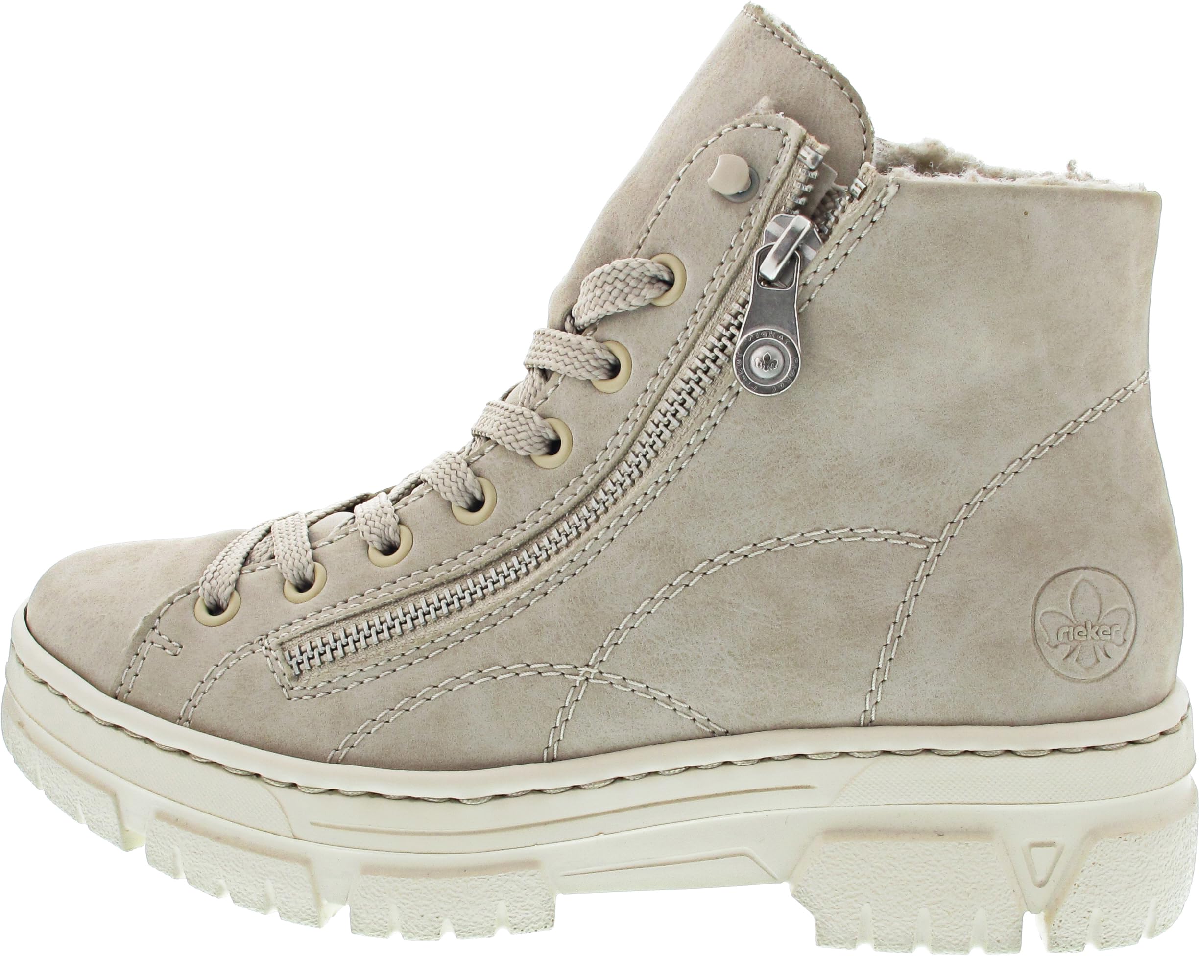 Rieker Lace-Up Boots Beige, Beige 62, 40 EU