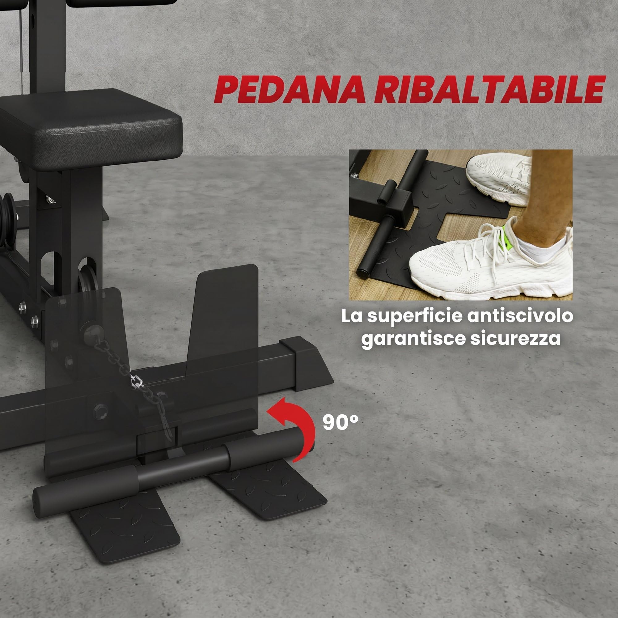 SPORTNOW Station de Musculation - Aosom.FR x FFHandball - Station à Poulie, tirage Poitrine - LAT pulldown Machine - Banc de Musculation, Haut du Corps