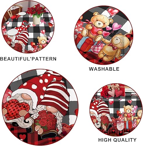 Miniatura 10 de JNDJE Mantel de Pascua de 52 x 70 pulgadas, decoración de Pascua, huevos de conejo, tulipán, mantel rectangular para decoración de Pascua, manteles