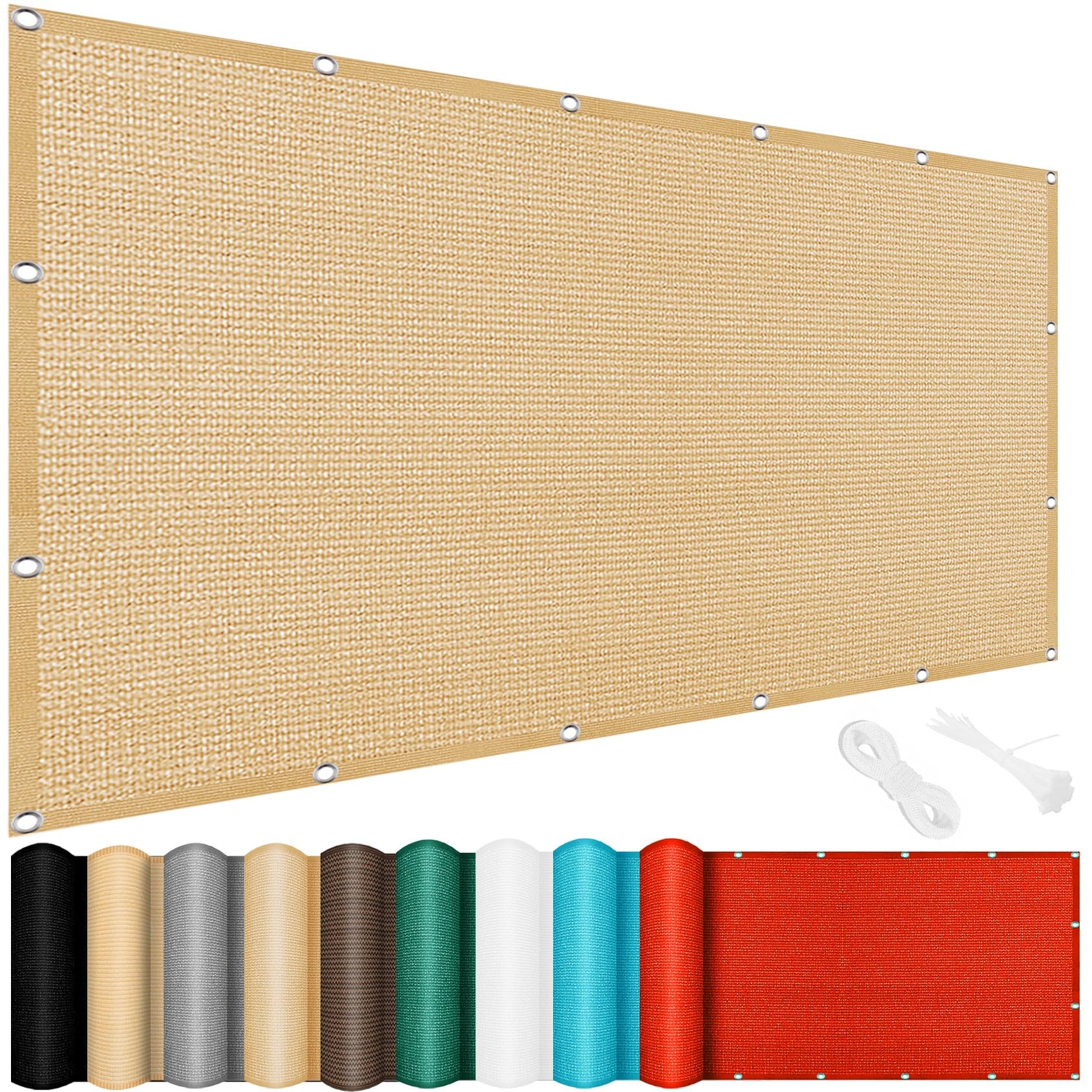 Voile d'ombrage respirante et anti-âge 220x1000 pour extérieur