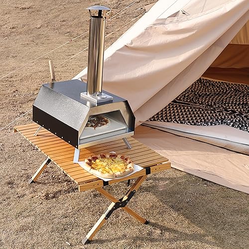 Miniatura 7 de Elevon QD740-ELPO-WSP1-1 Maker - Parrilla portátil de acero inoxidable para exteriores, piedra de cáscara y pizza, cromo