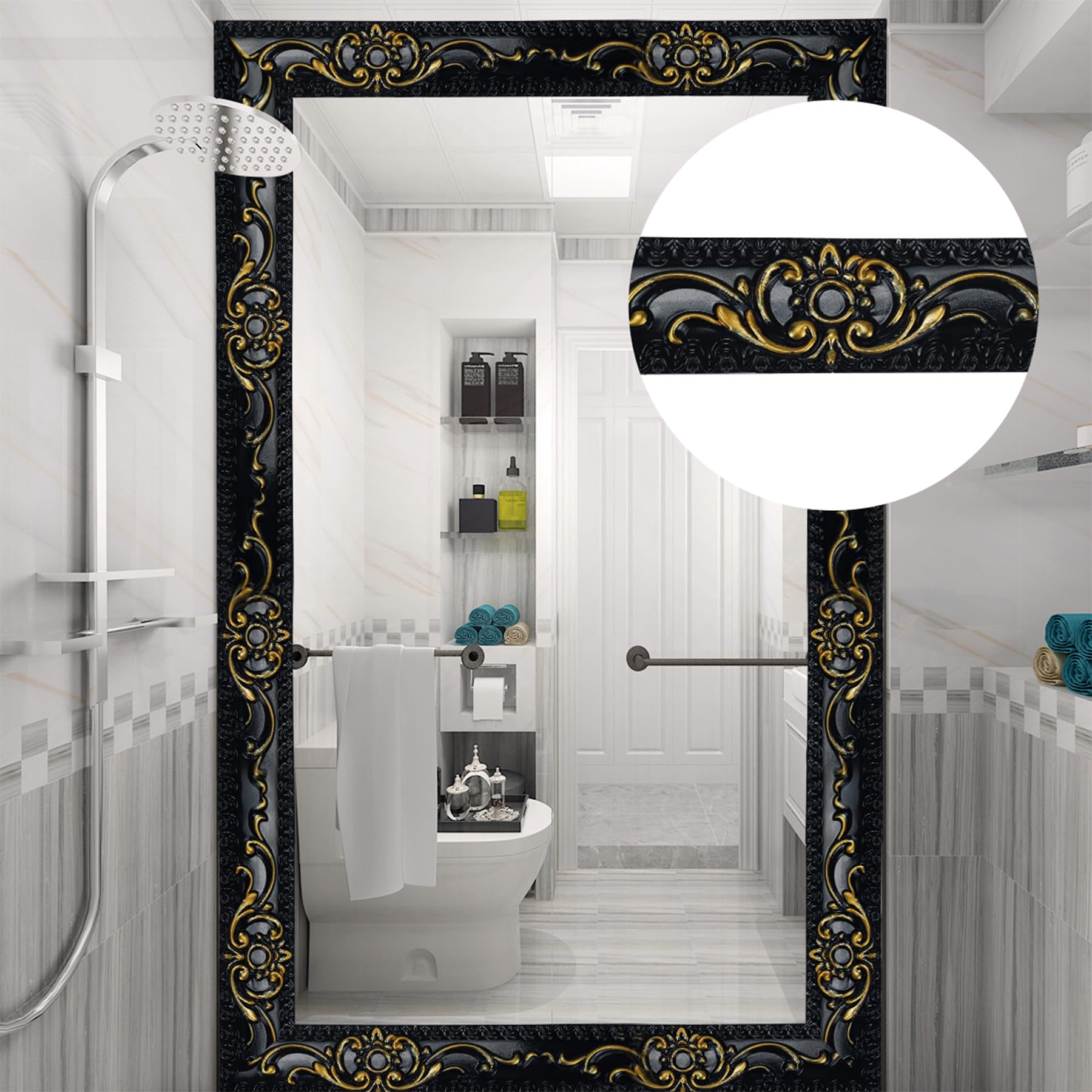 Snapklik.com : Leenevs Flexible Molding Trim Wall Trim, 16.4 Feet Self