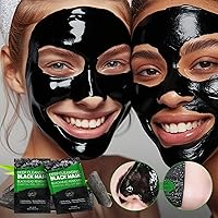 Vista 7 de 20 Pack Blackhead Remover Mask Set, Charcoal Peel Off Black Face Mask with Brush, Blackhead Pore Acne Remover for Face and Nose, Deep Cleansing for