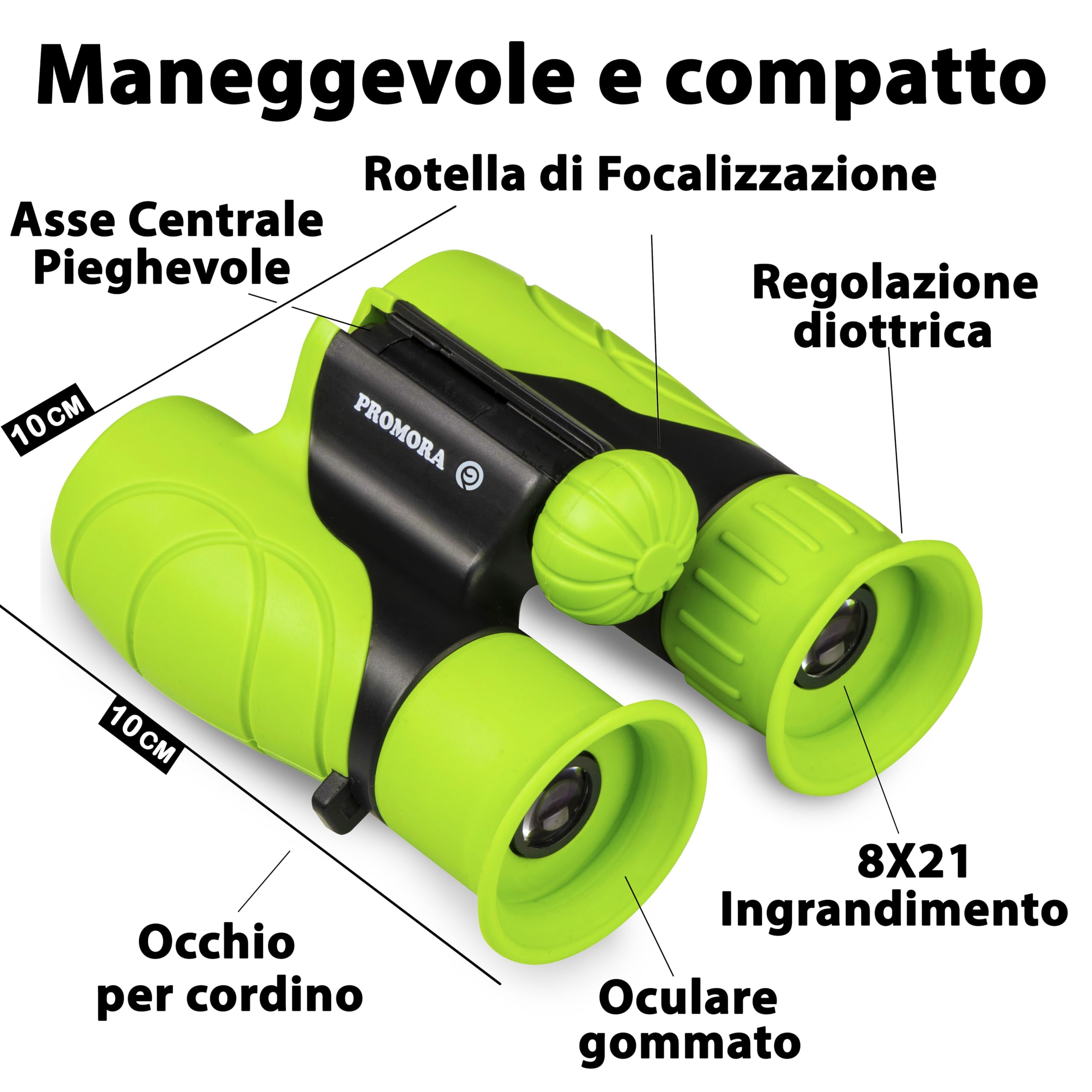 Binocolo Bambini Forte ingrandimento 8X21 - Set Esploratore Completo con Lente d'Ingrandimento e Bussola - Giochi per bambino e bambina di 3 – 12 anni