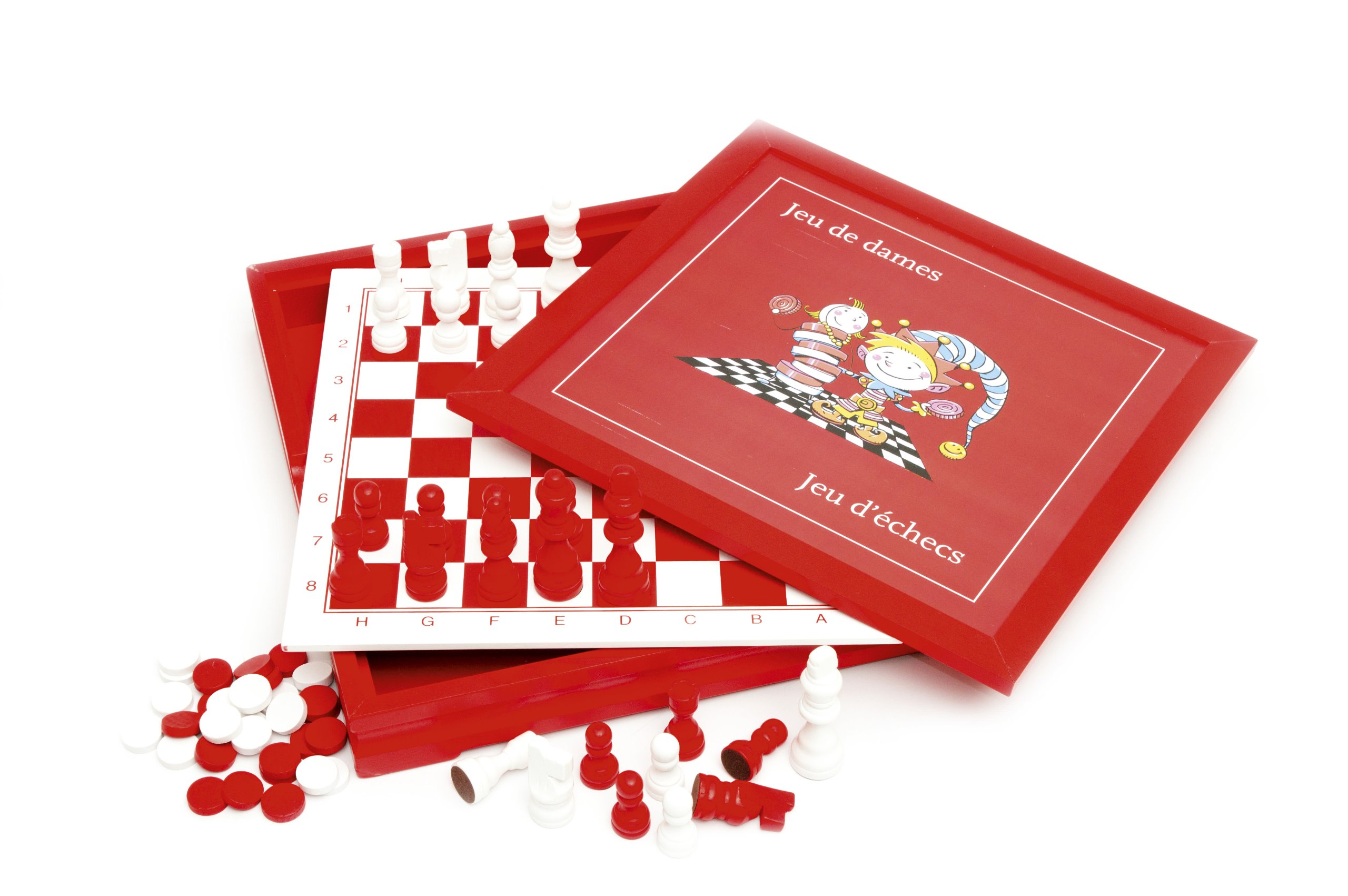 Jeujura JeujuraJ30310 Flashy Coloured Draughts and Chess Games