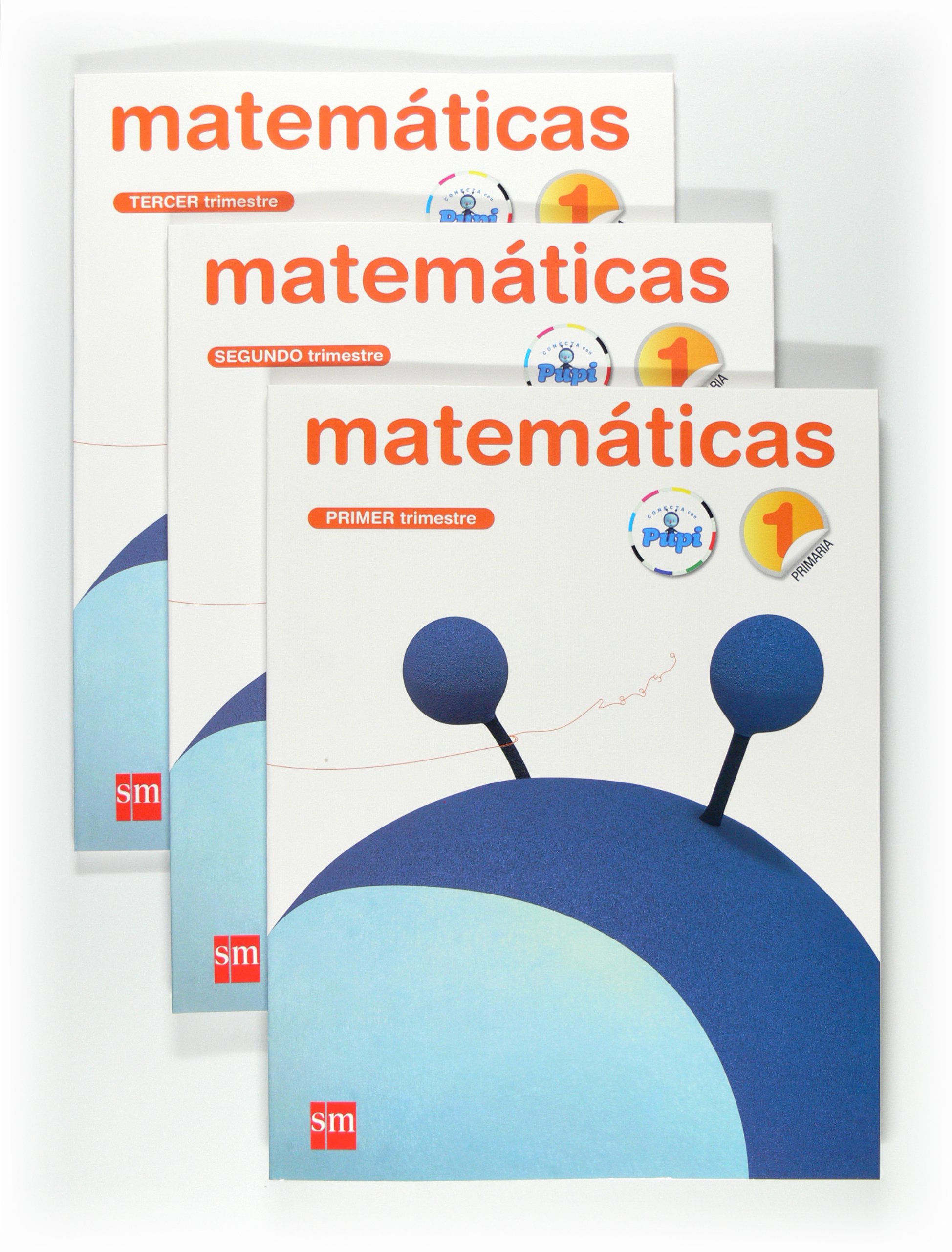 Matemáticas. 1 Primaria. Conecta con Pupi. Trimestres - 9788467546453
