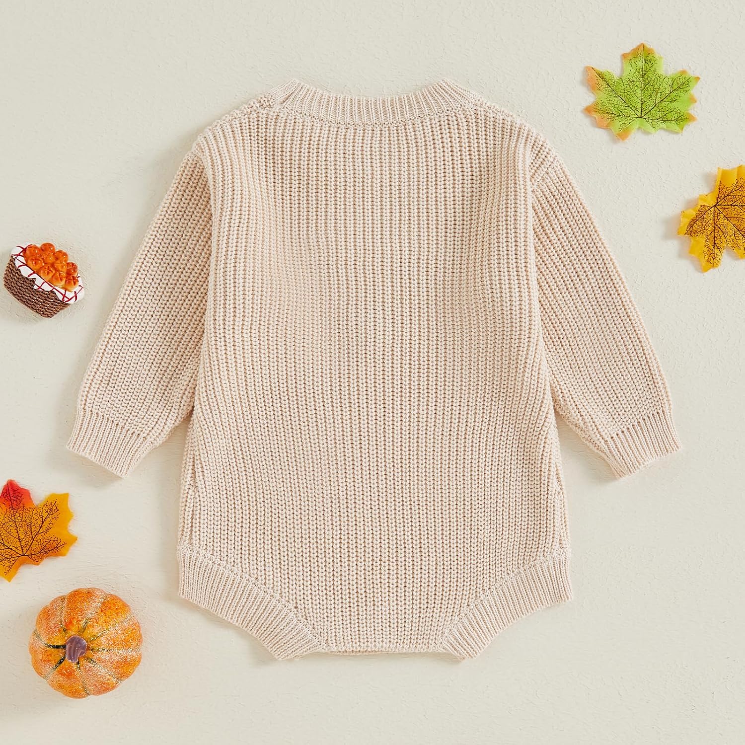 Newborn Baby Girl Boy Sweater Knit Oversized Pullover Sweatshirt Romper