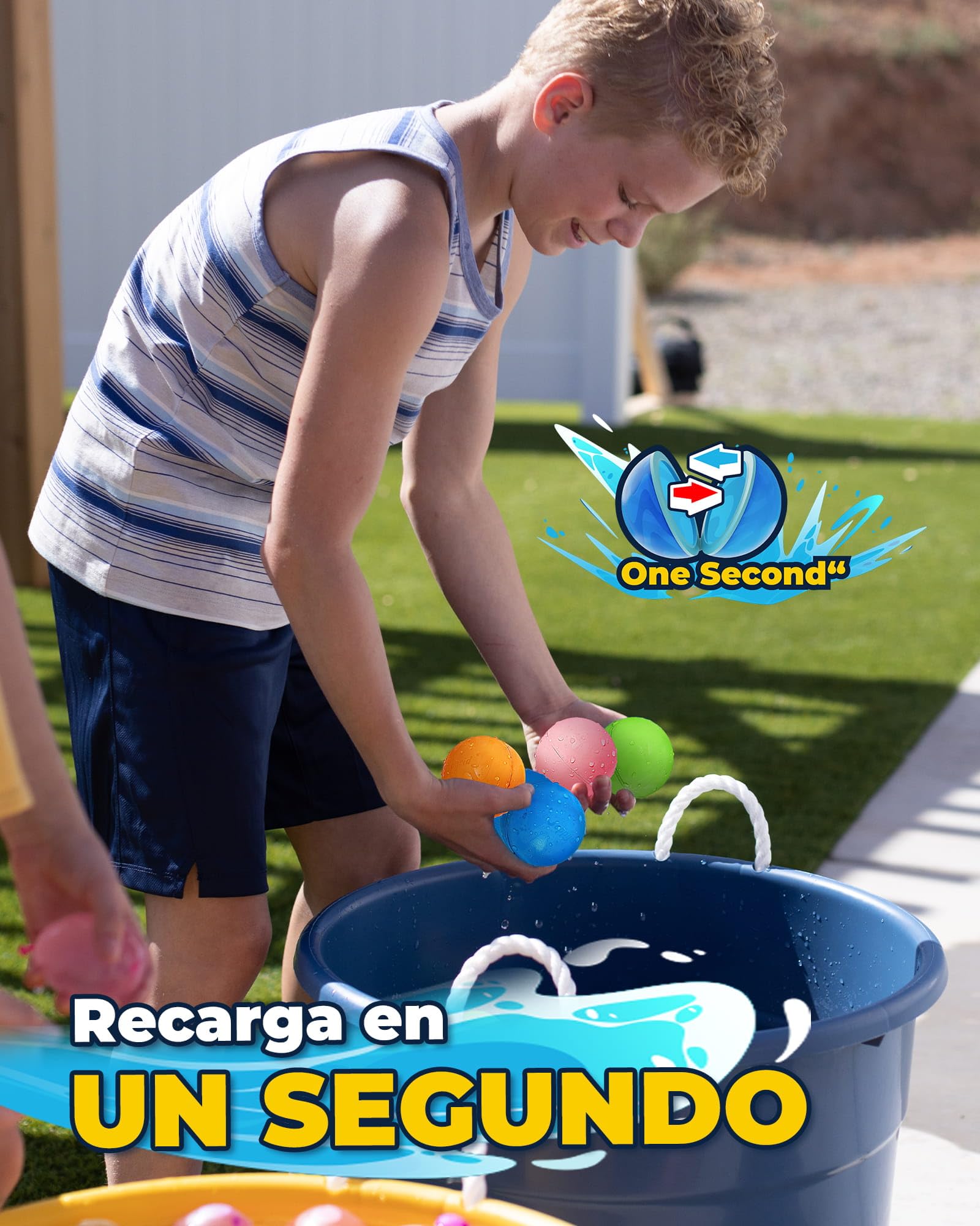 Globos de Agua Reutilizables, 6 Piezas Bolas de Agua Recargables Autosellante de Llenado Rápido para Niños y Adultos, Juguetes de Verano Aptos para Exteriores, Piscina, Playa y Fiestas Acuáticas