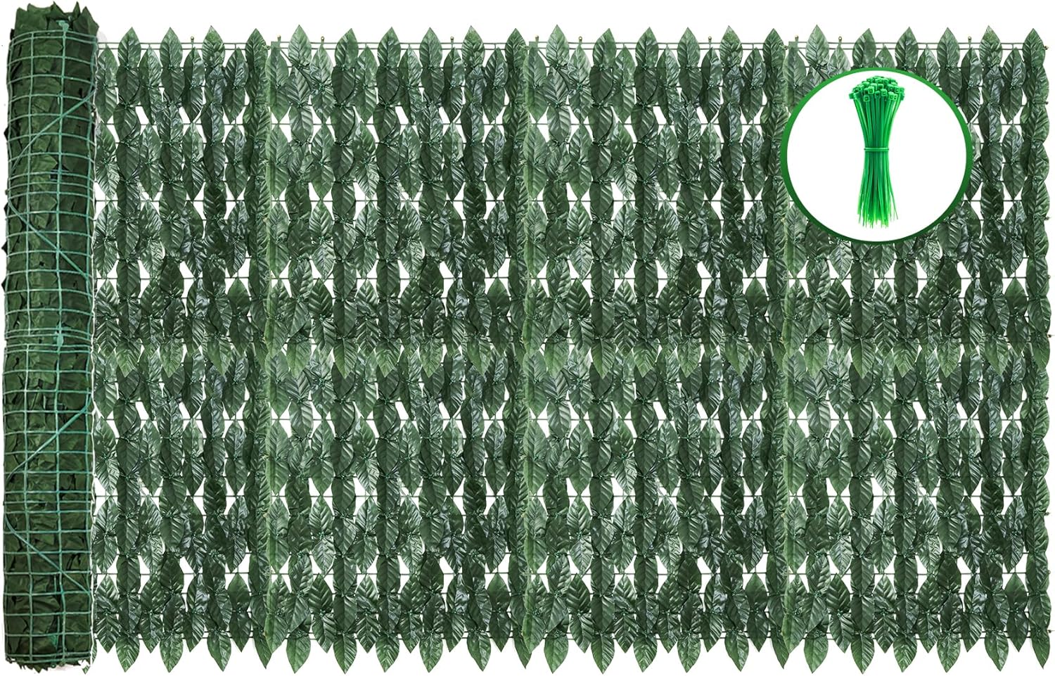 240x40inch Artificial Ivy Privacy Fence Wall Screen, Faux Greenery Backdrop Ivy Vine Leaf Hedges Fence Panels for Patio, Balcony, Garden, Backyard Indoor Outdoor Decor