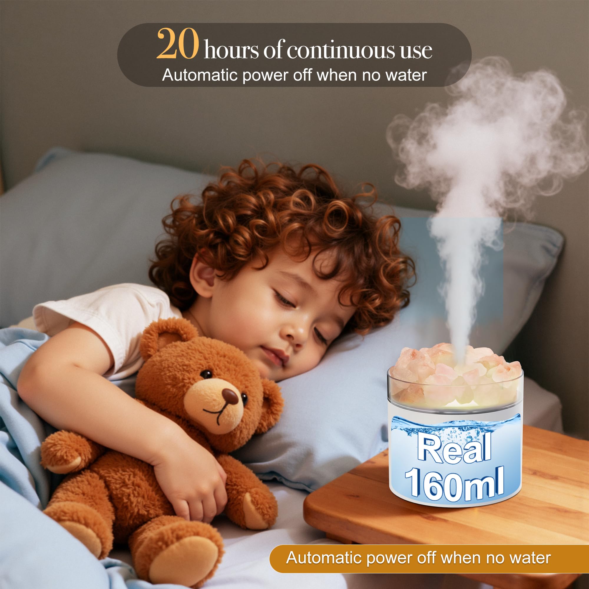 Difusor de aire cilíndrico – Difusor pequeño de grano negro para dormitorio o guardería – Los regalos más dulces para él