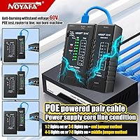 Vista 4 de YILTION NF-468CS Network Cable Tester Telephone & Continuity Tester Ethernet Cable Mapper for RJ45/RJ11/RJ12/CAT5/CAT6/POE Test UTP/STP Network Test